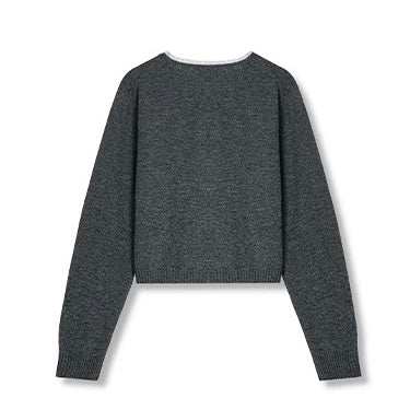 Concise-White Lace Cardigan Grey