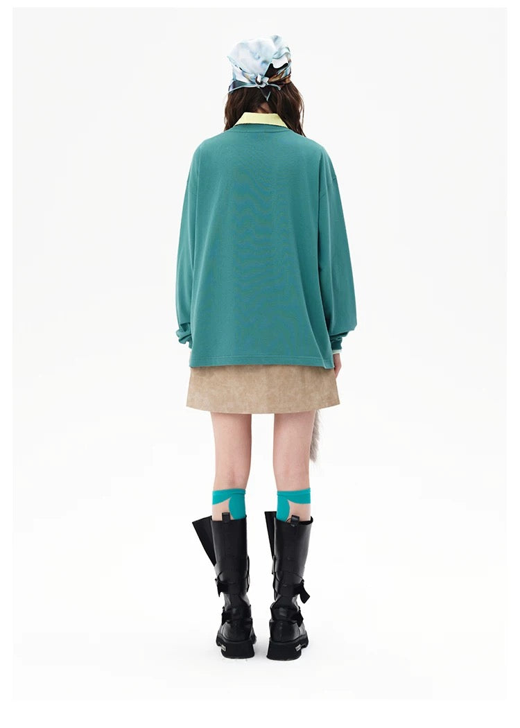 13DE MARZO x Superman Bear Comic Sweater Blue