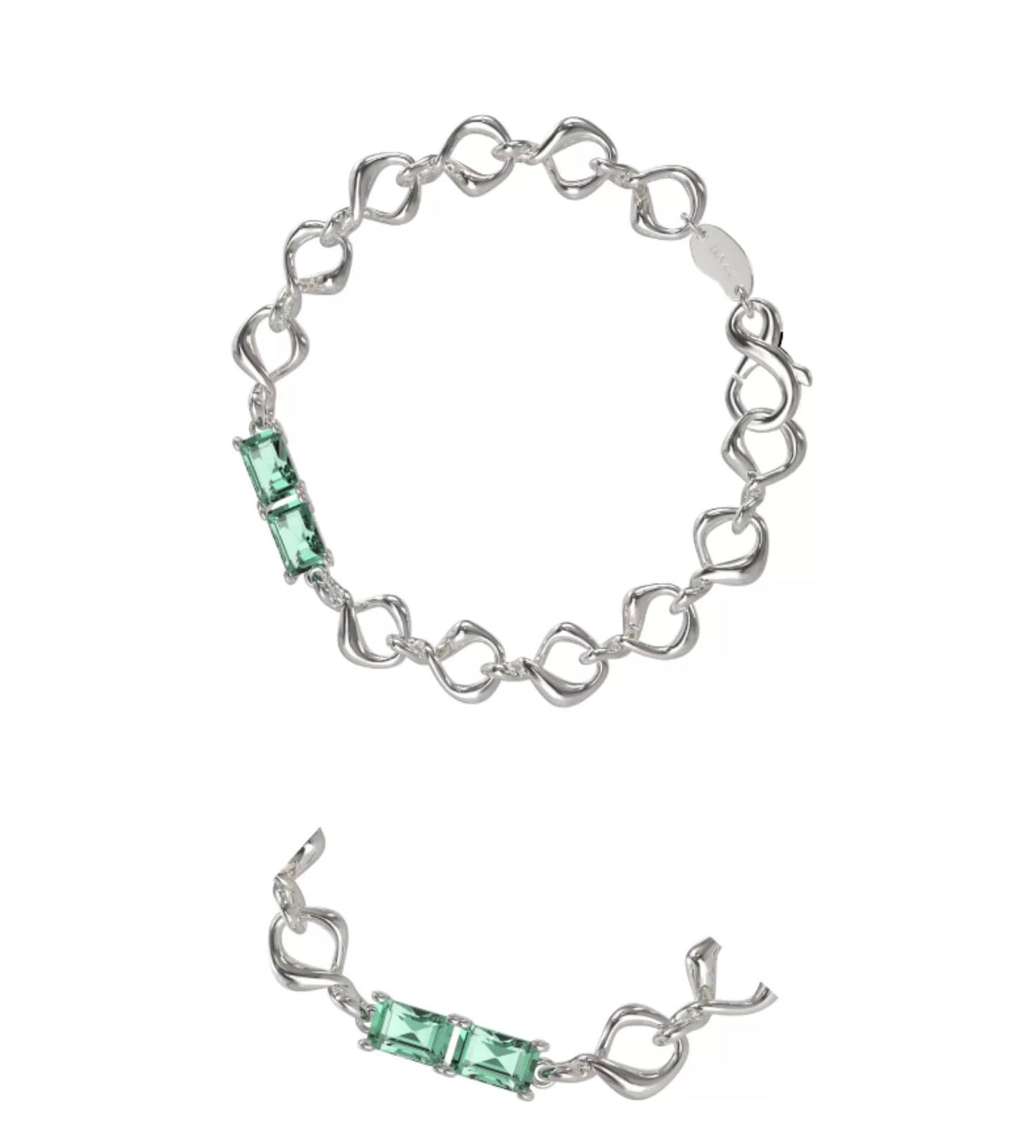 KVK Spider Sequence Collection Double Zircon Bracelet