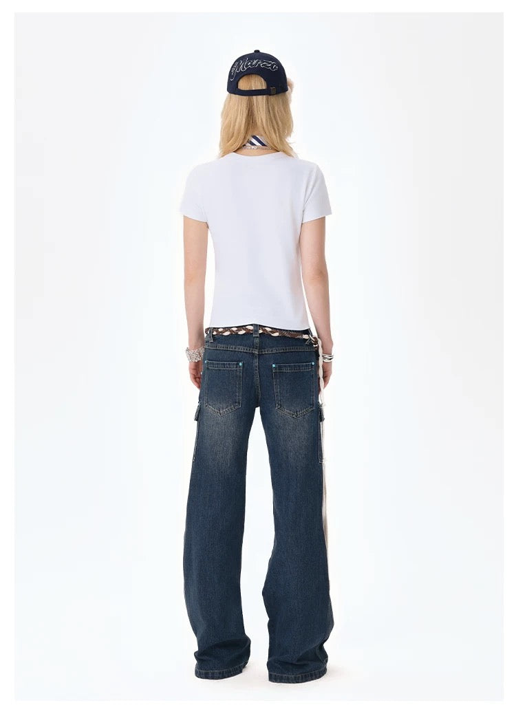 13DE MARZO Doozoo Strings Jeans Blue