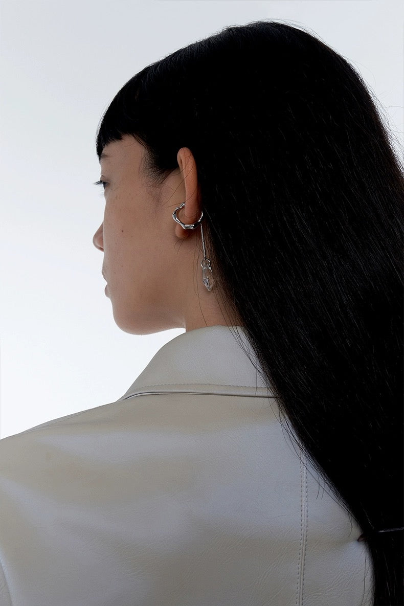 KVK Basic Collection French Style Crystal Ear Clips