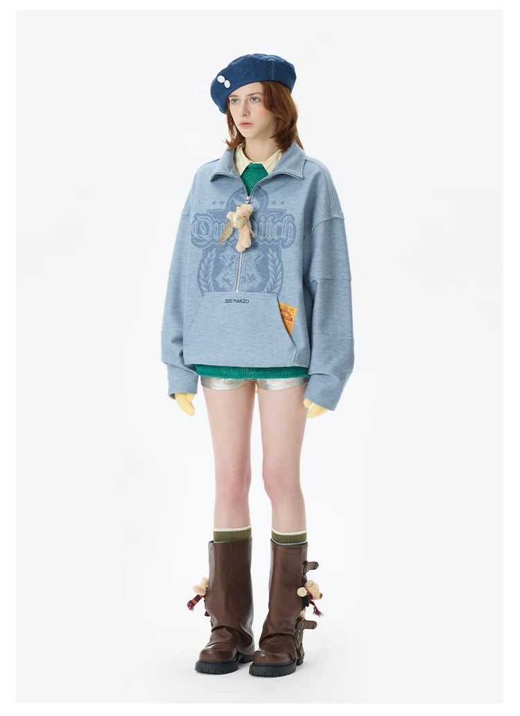 Harry Potter × 13DE MARZO Quidditch Bear Zipper Jacket Blue