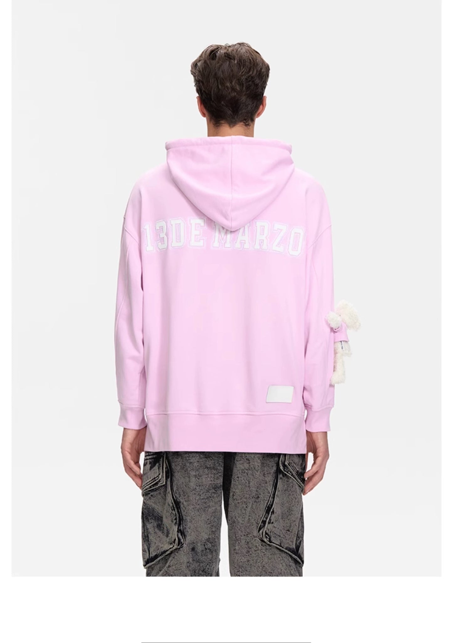 13DE MARZO Doozoo Silica Logo Hoodie Pink