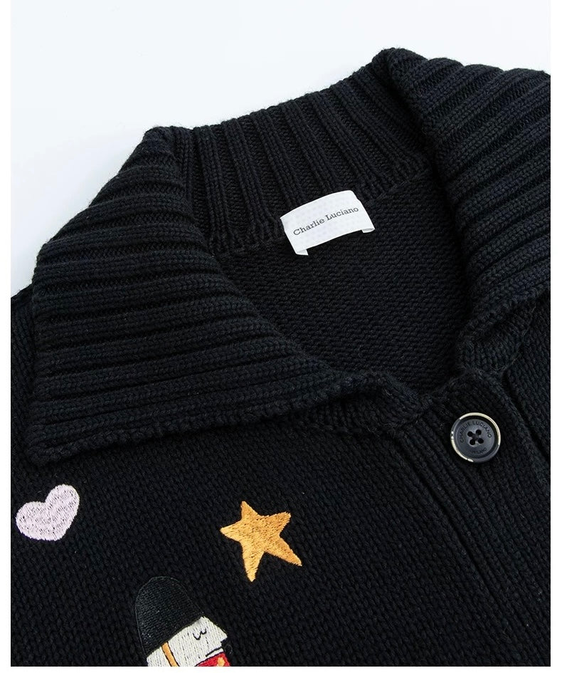Charlie Luciano x Nutcracker Embroidered Knit Cardigan