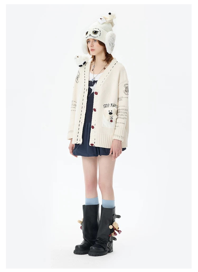 Harry Potter × 13DE MARZO Hedwig Hogwarts Offer Bear Beanie