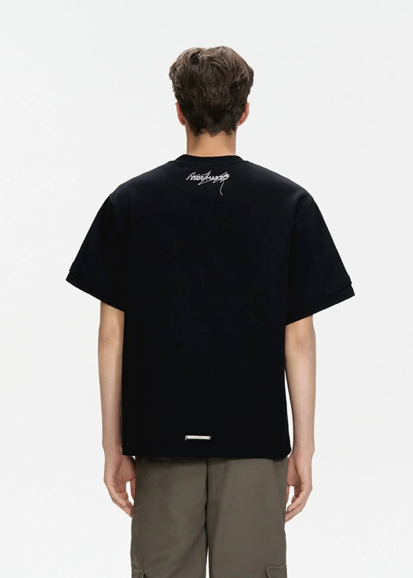 13DE MARZO Maze Suture Logo T-shirt Black