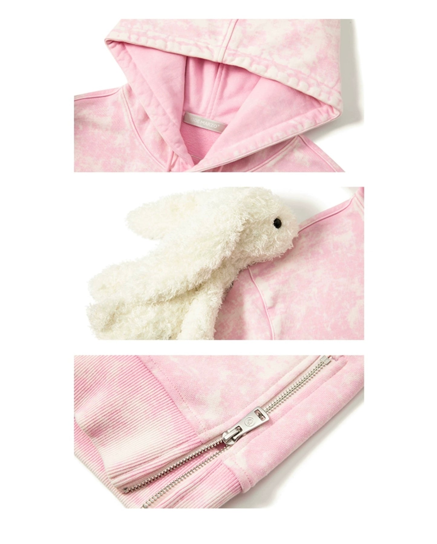 13DE MARZO Huge Doozoo Tie-Dye Hoodie Pink