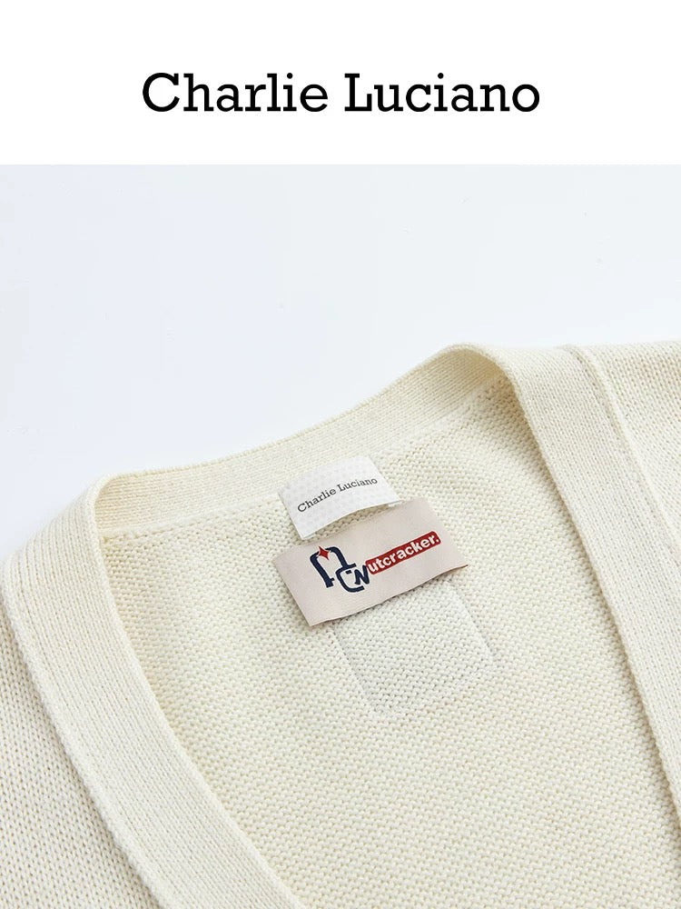 Charlie Luciano x Nutcracker The Gingerbread Man Cardigan White