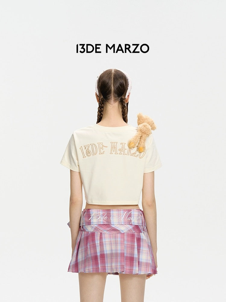 13DE MARZO Doozoo Shoulder Short Top Yellow