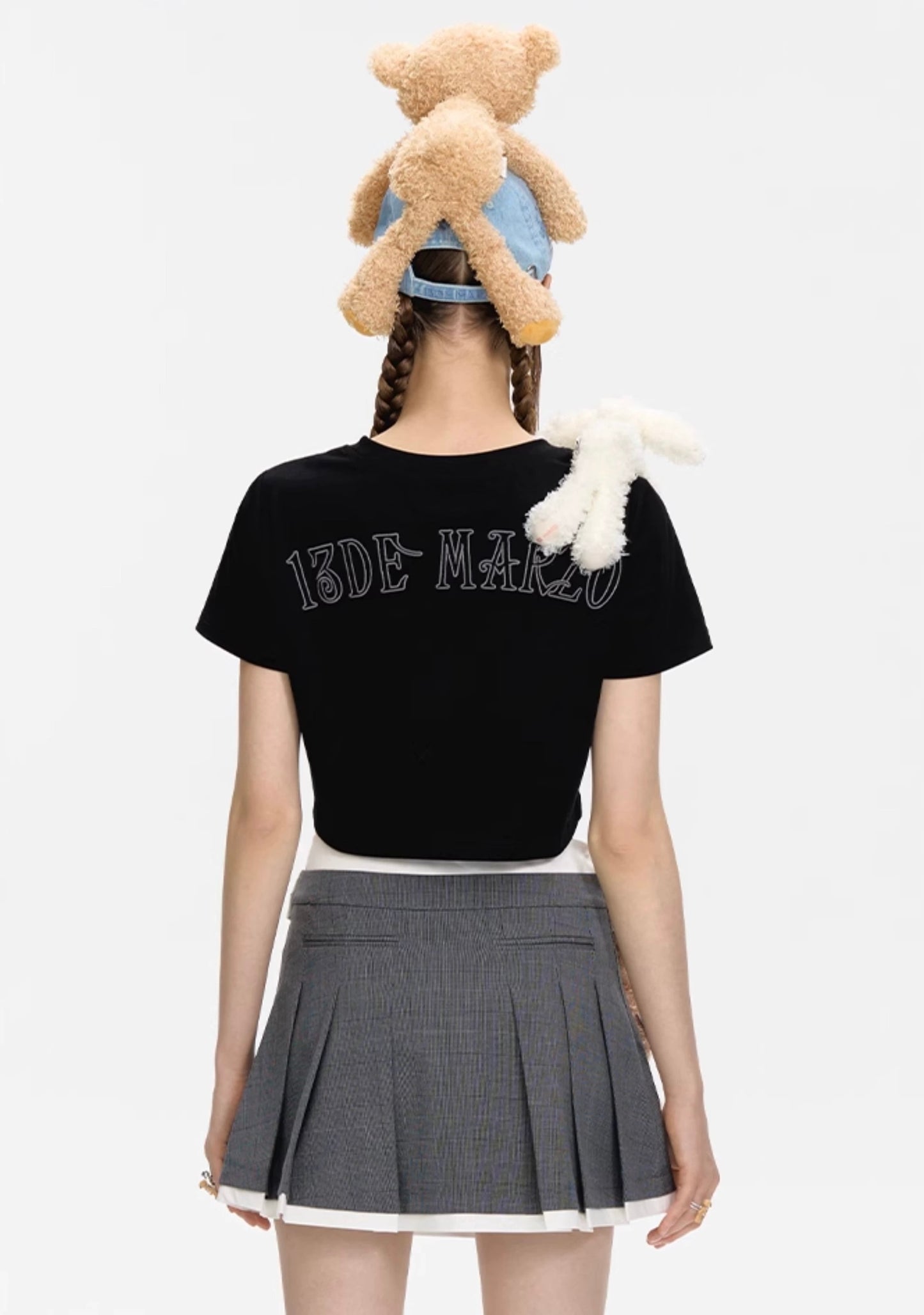 13DE MARZO Doozoo Shoulder Short Top Black