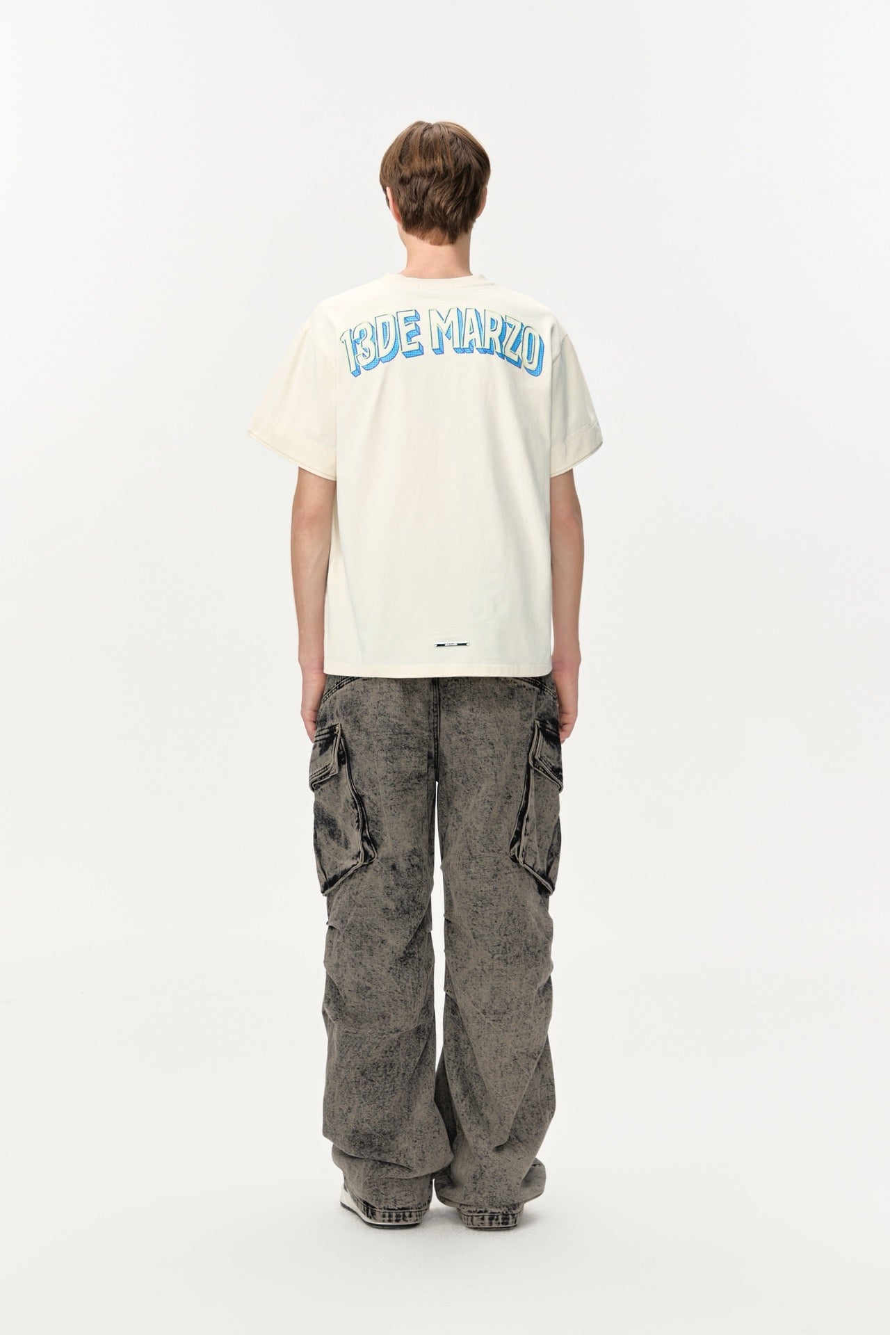 13DE MARZO Holographic TV T-shirt White