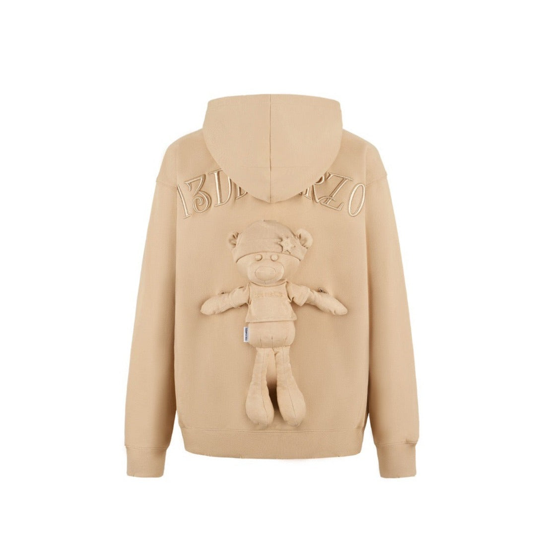 Beige Bear Hoodie