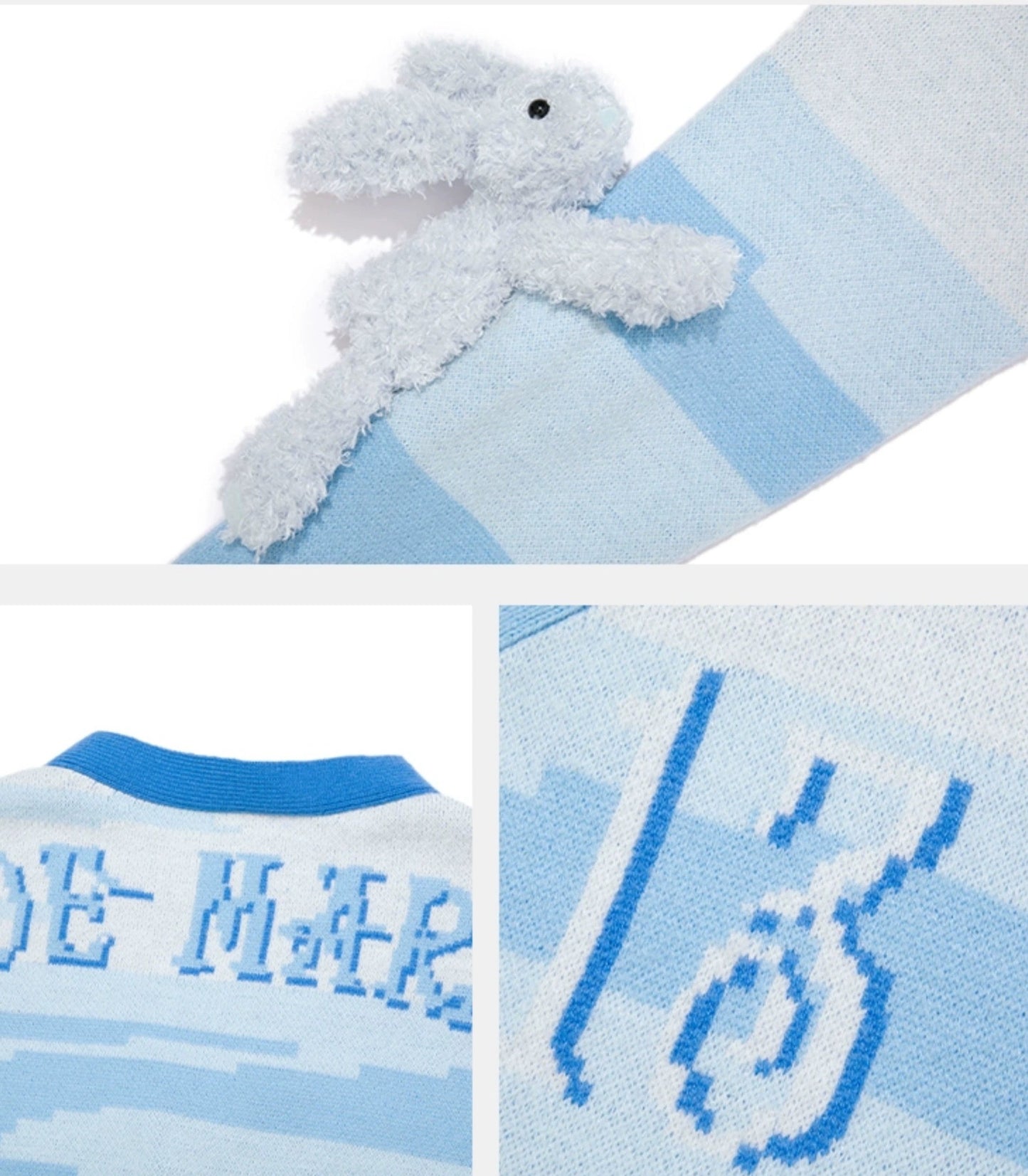 13DE MARZO Mosaic Faded Cardigan Skyride