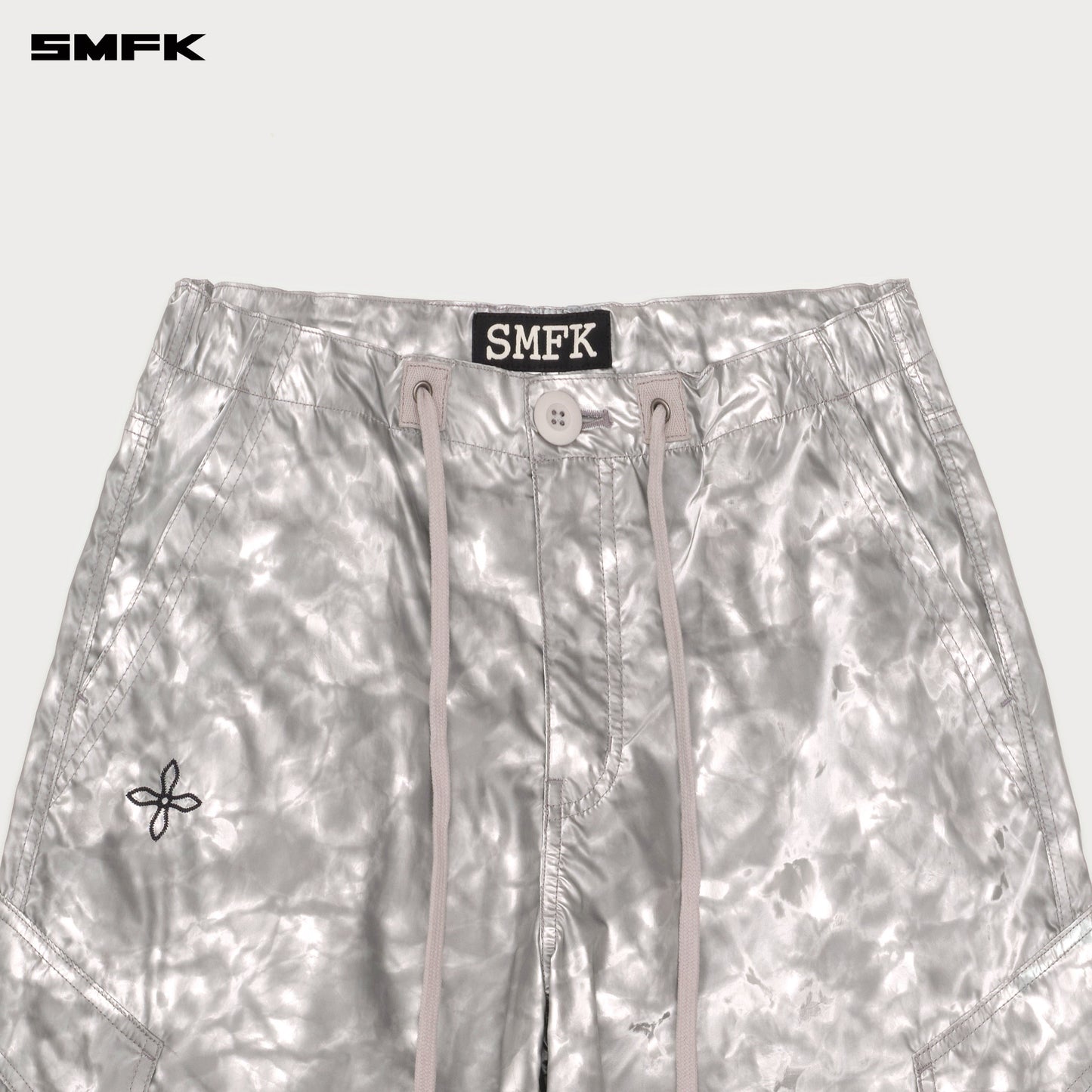 SMFK FUTURE Mirage Camouflage Paratrooper Pants Silver