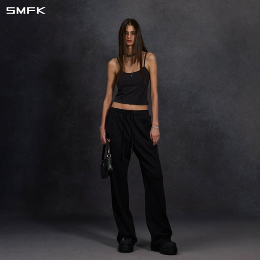 SMFK Permanent Slim Strt Sports Pants Cotton/W Wild Black