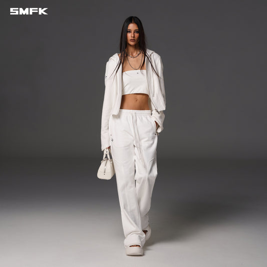 SMFK Permanent Slim Strt Pants Cotton Wool Cloud White