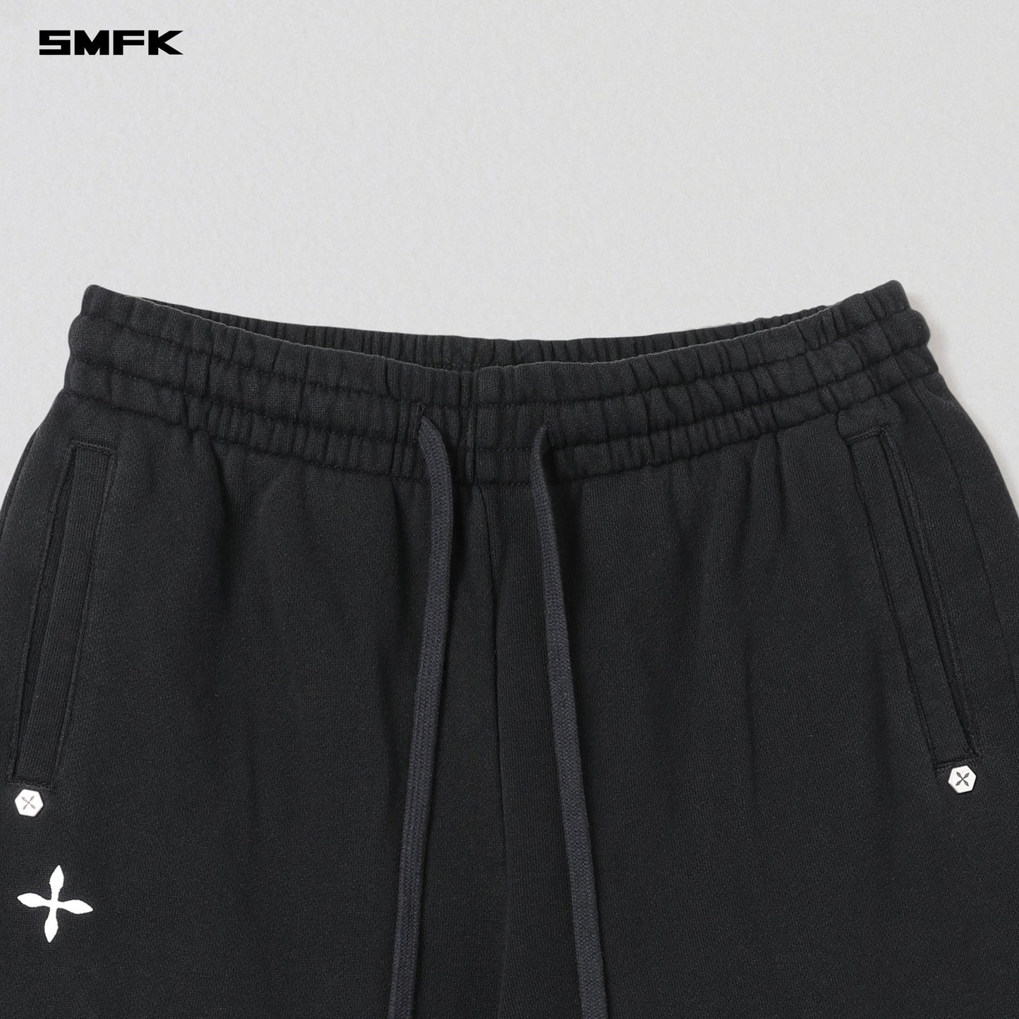 SMFK Permanent Slim Flared Pants Cotton Wool Wild Black
