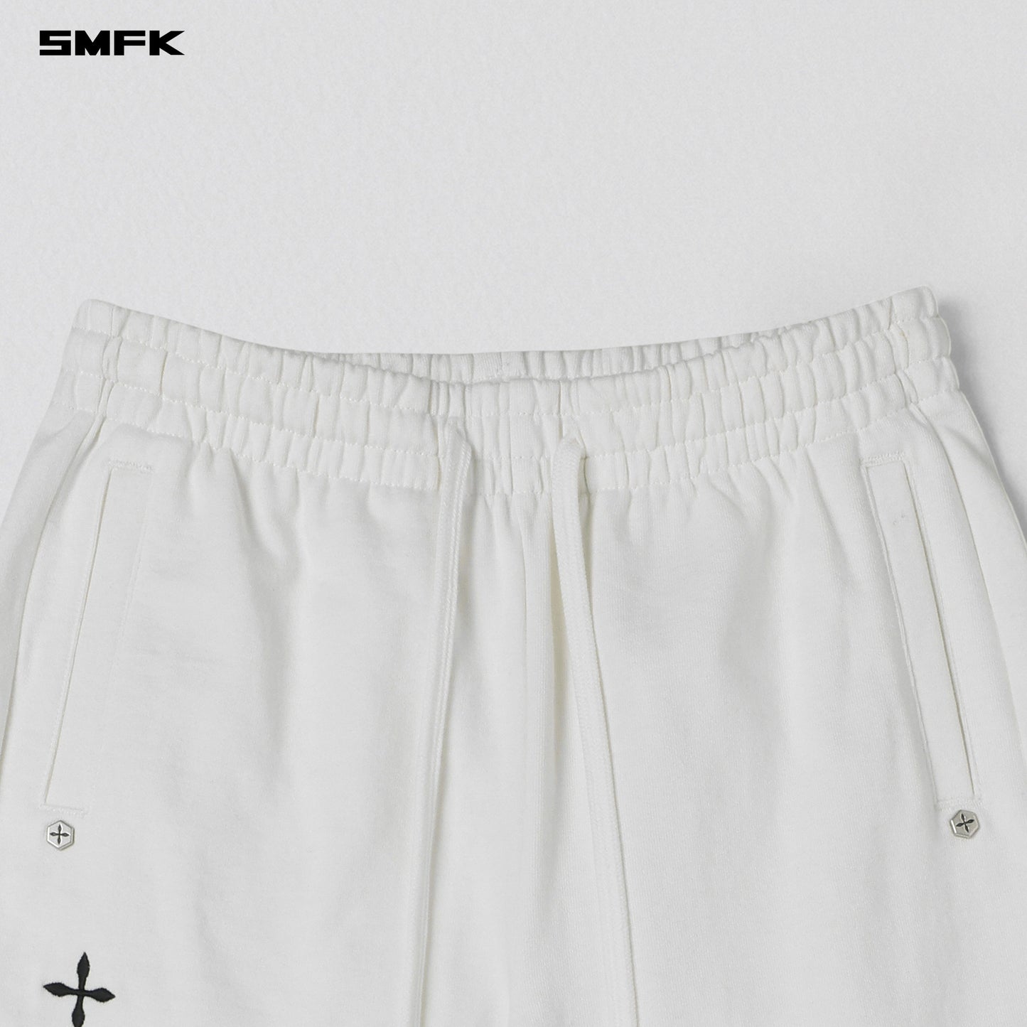 SMFK Permanent Slim Flared Pants Cotton Wool Cloud White