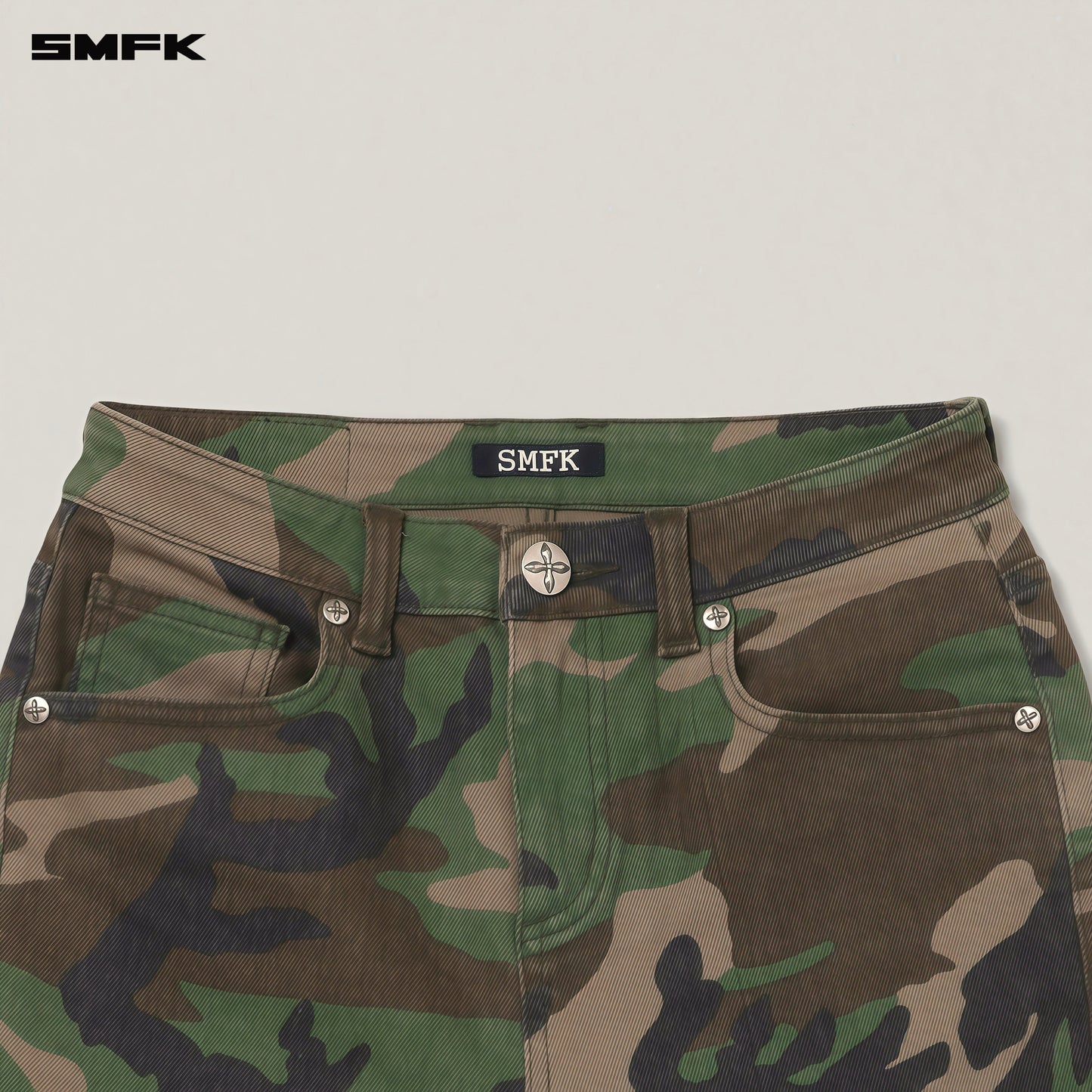 SMFK Compass Hurricane Denim Pants Army Green Camouflage