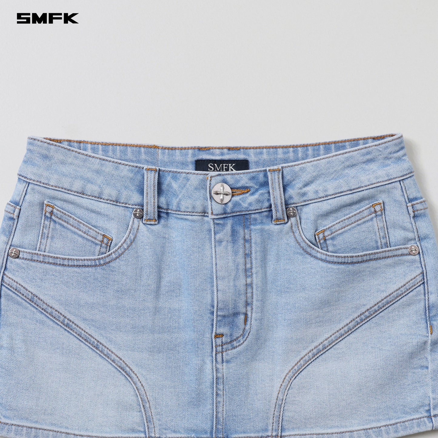 SMFK Wild Mirage Skinny Denim Dress E-Cotton Wild Sky Blue