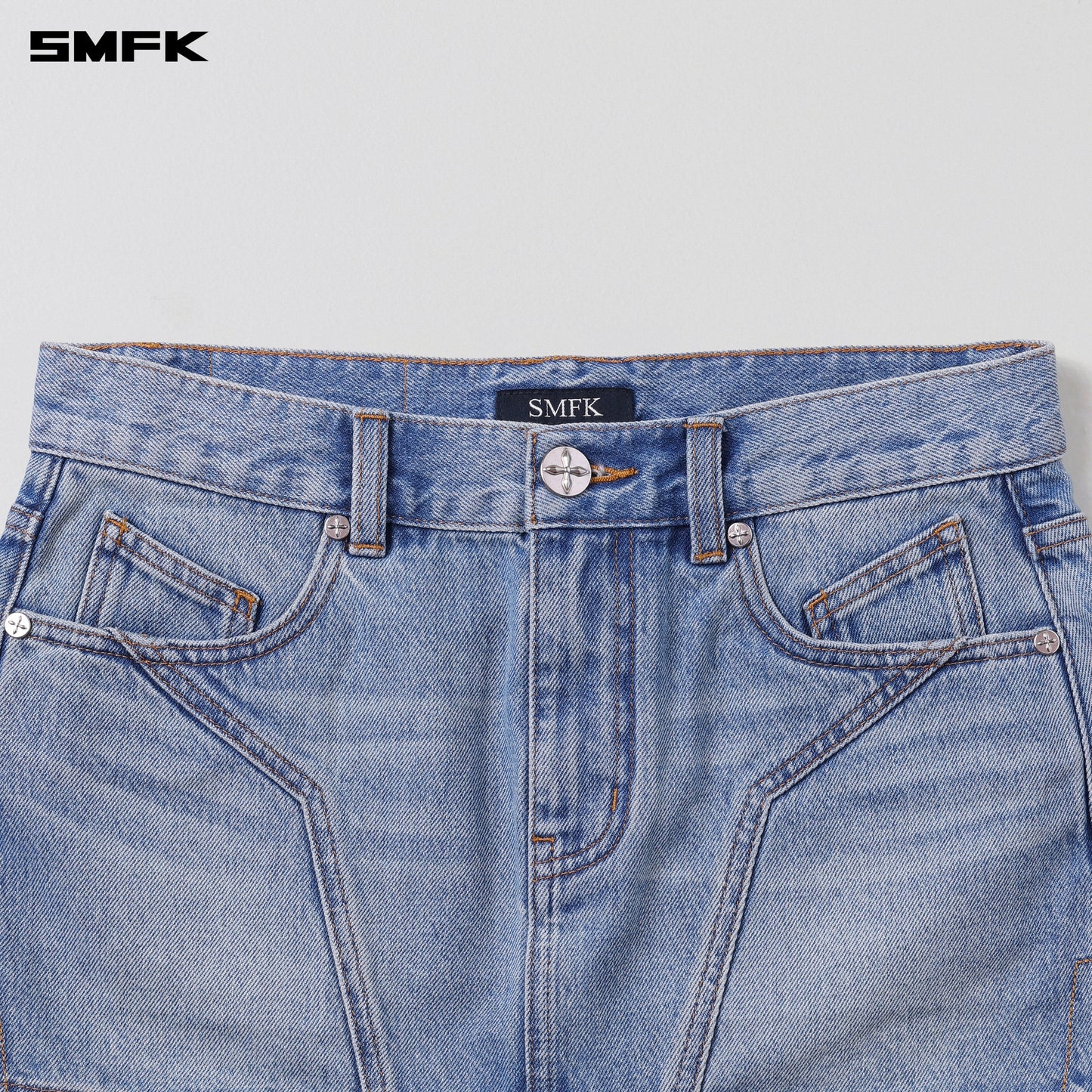 SMFK Wild Mirage Skinny Denim Dress/Cotton Wild Blue