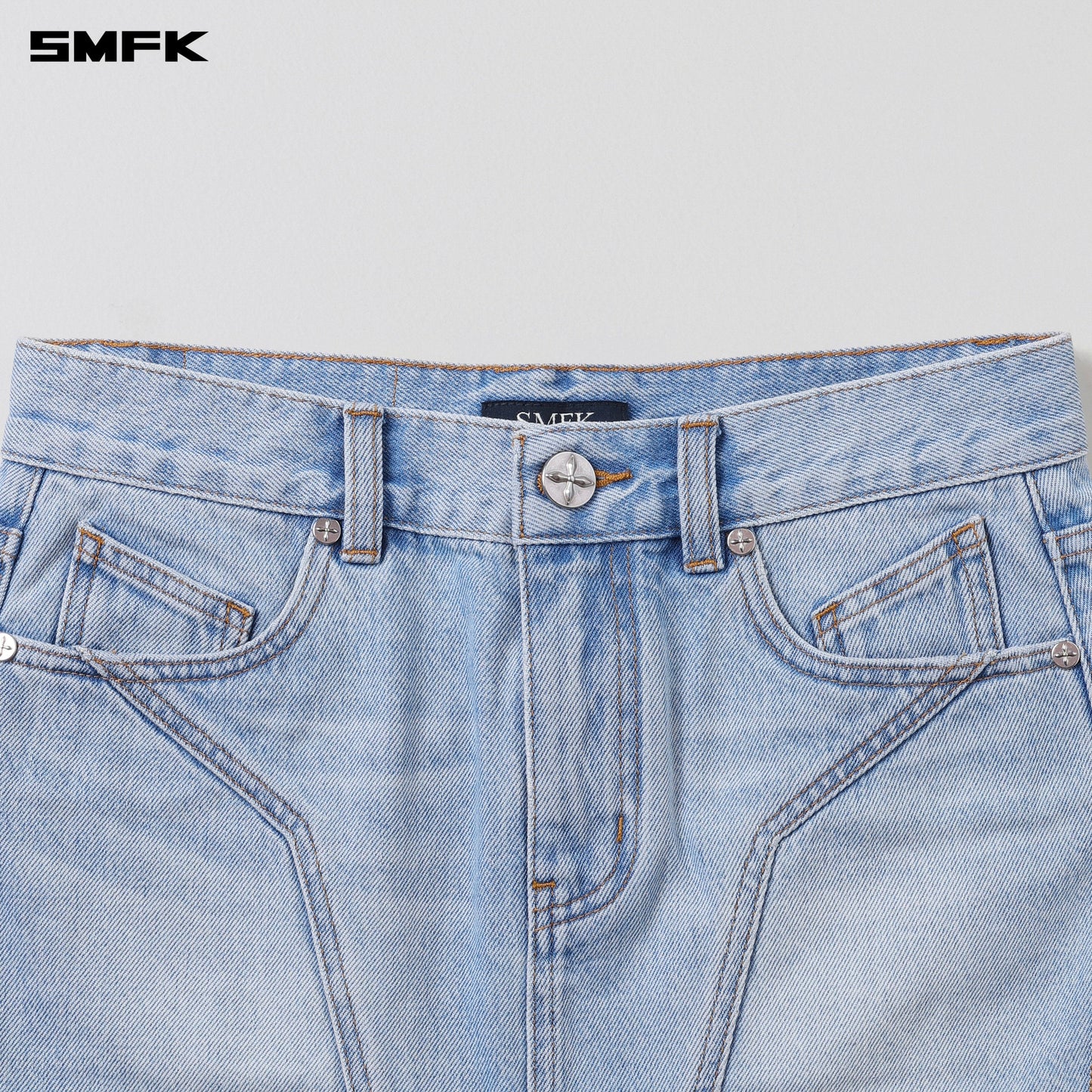 SMFK Wild Mirage Skinny Denim Dress/Cotton Wild Sky Blue