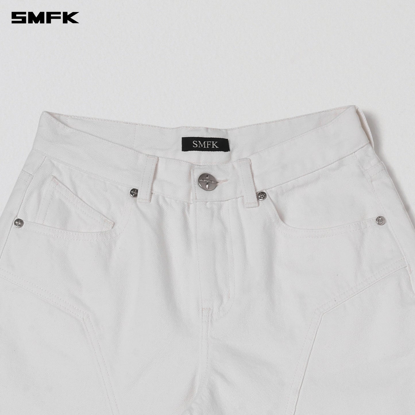SMFK Wild Mirage Tower Denim Pants/Cotton Cloud White