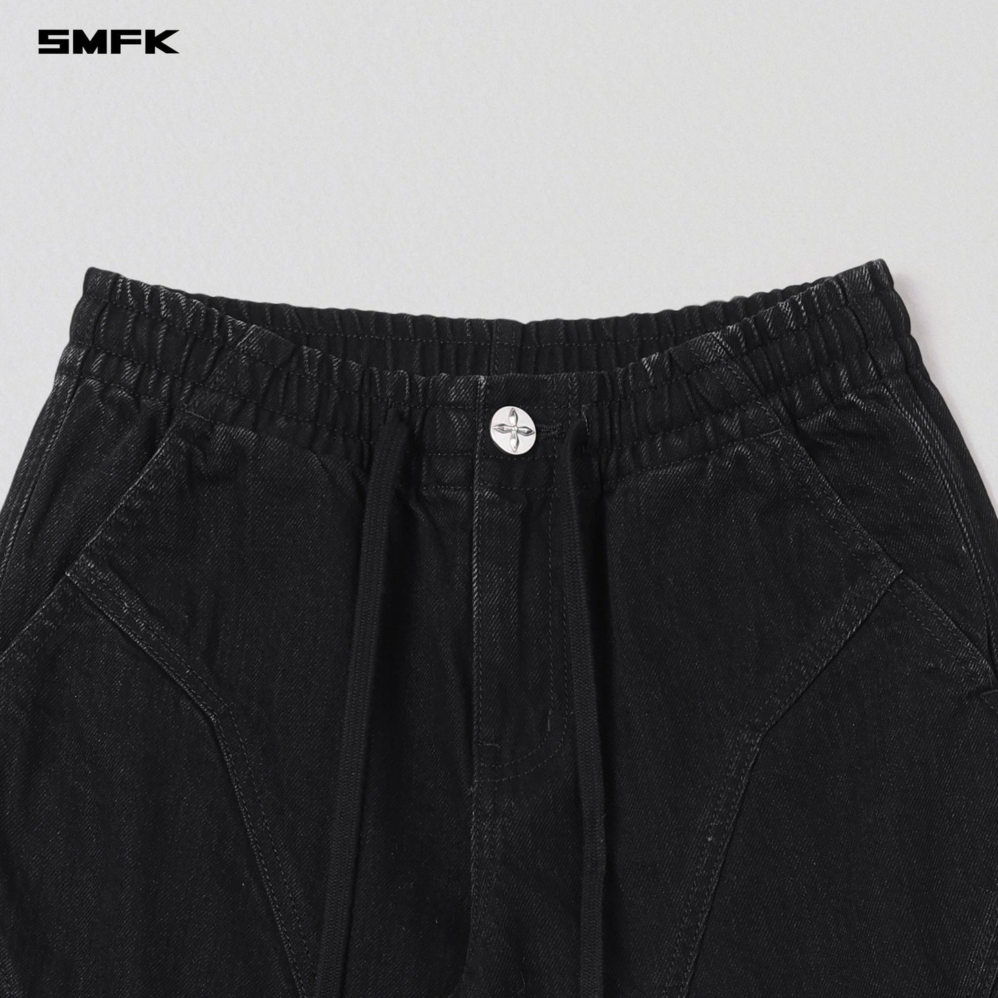SMFK Wild Diamond Denim Sports Pants Cotton Wild Black