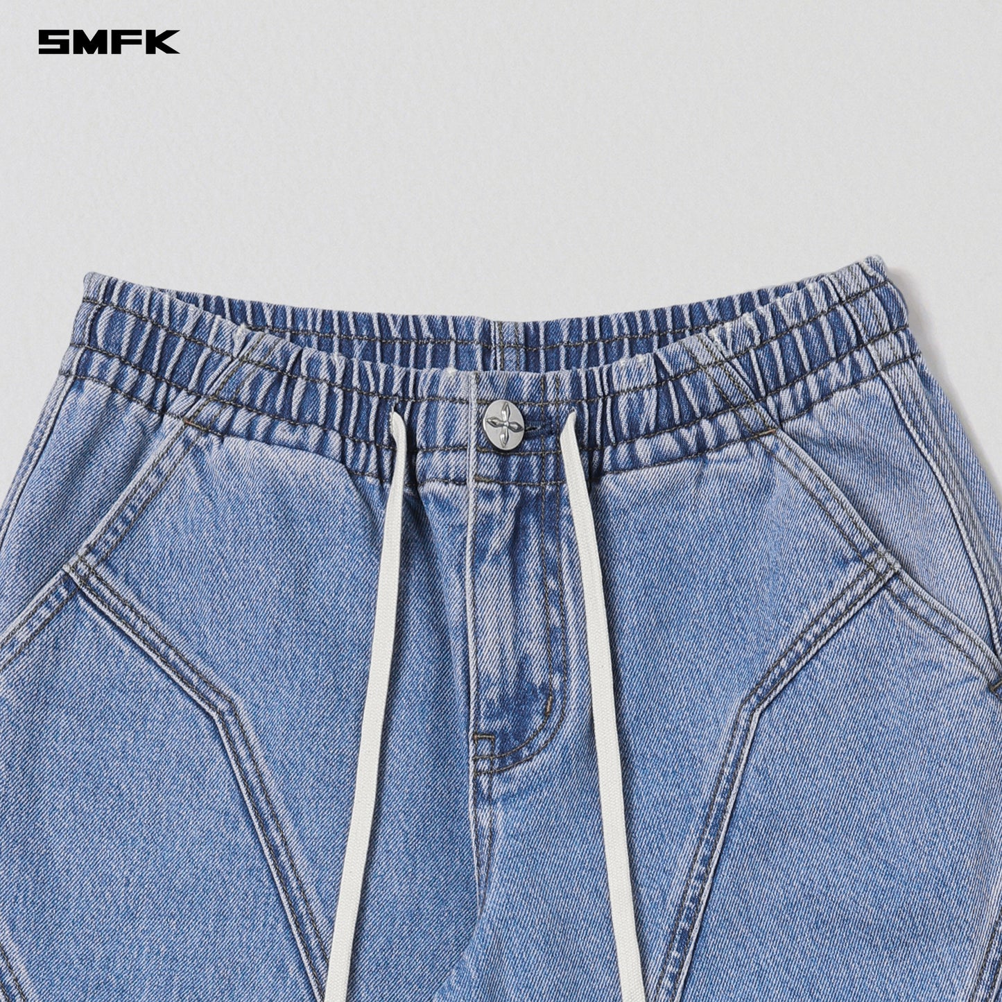 SMFK Wild Diamond Denim Sports Pants Cotton Wild Blue