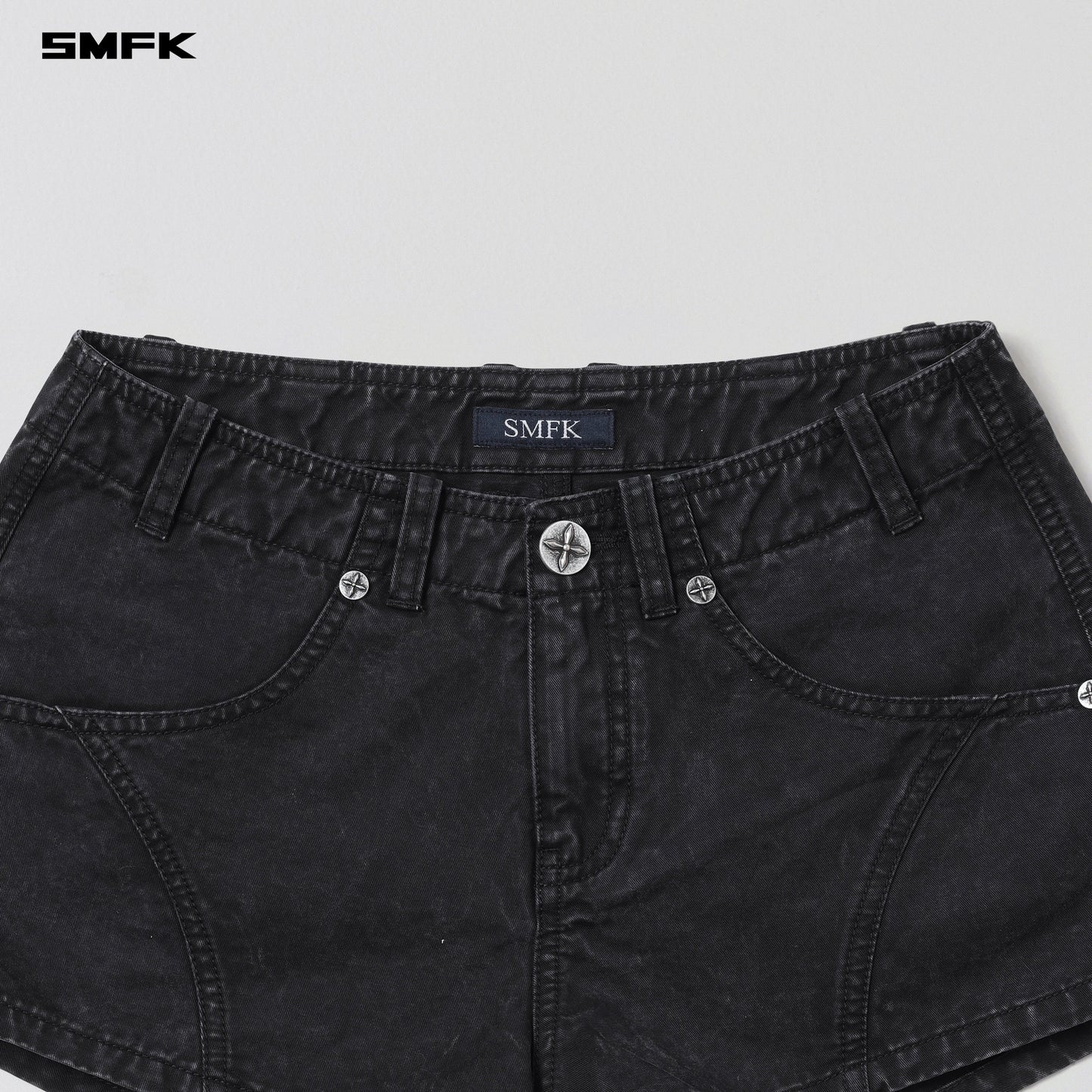 SMFK Vanish Cargo Shorts Garment Dye Vanish Black