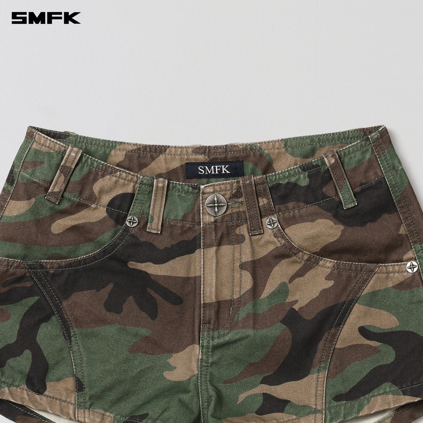 SMFK Vanish Cargo Shorts Camo Cotton Green Camouflage