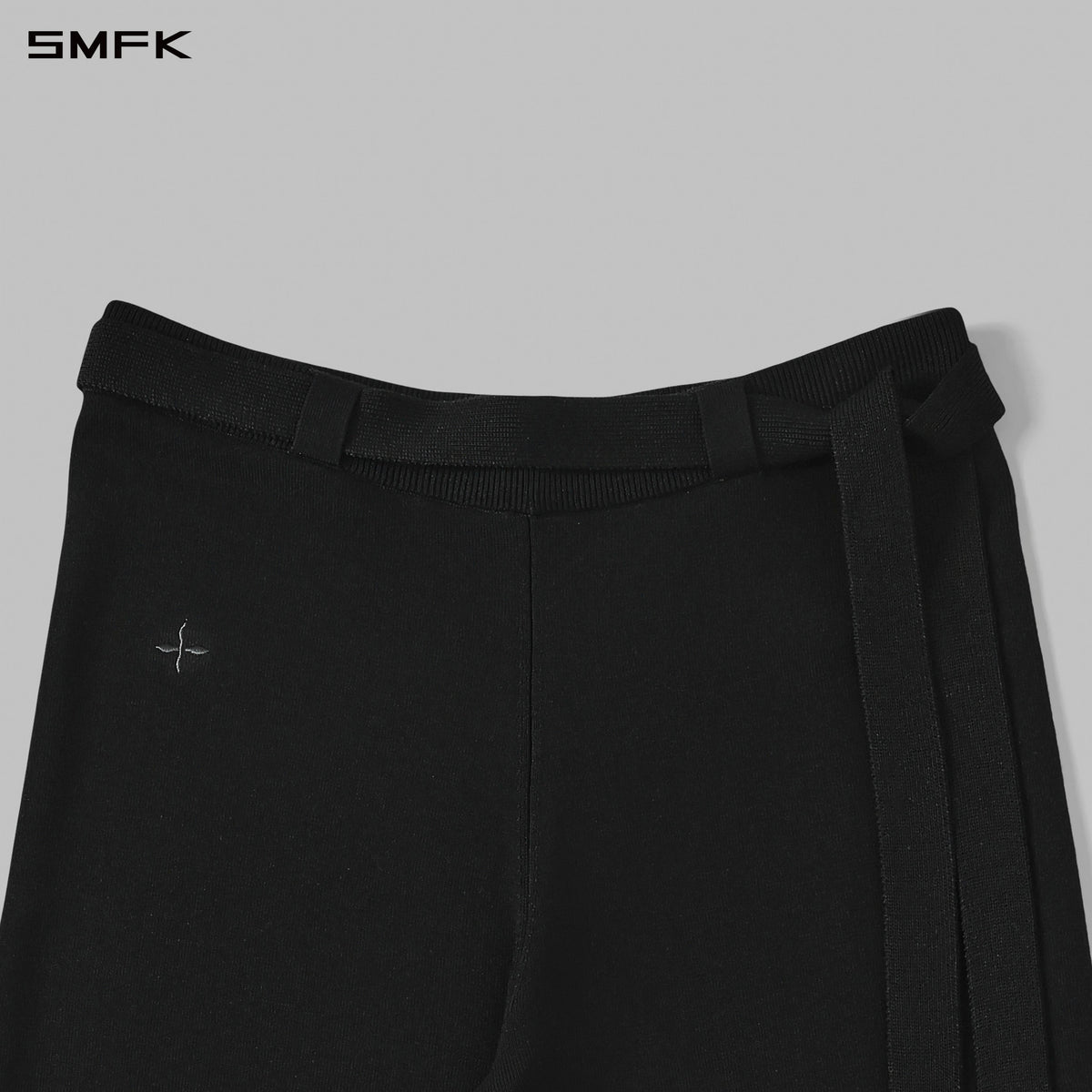 SMFK Myth Siren Evening Flared Knit Pants Lenzing Tencel+Silk+Cotton Wild Black