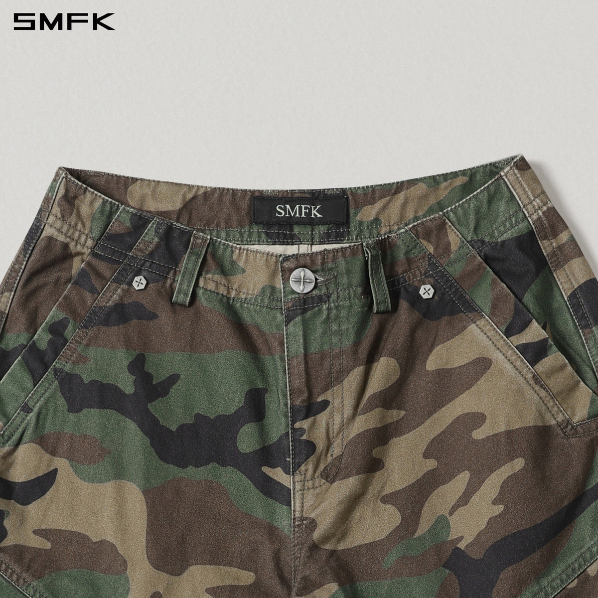 SMFK Mirage Vanish Loose Cargo Garment Dye Green Camouflage