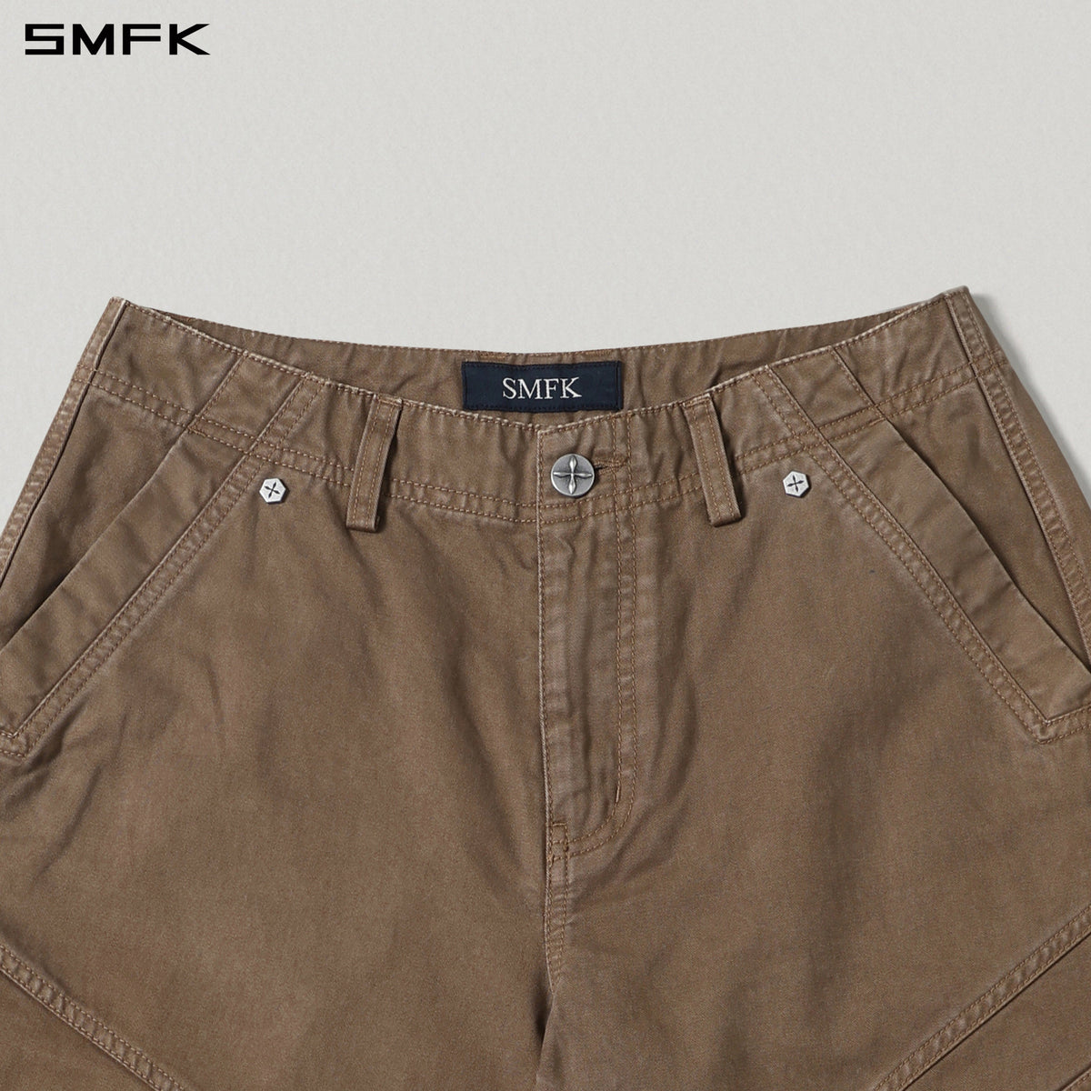 SMFK Mirage Vanish Loose Cargo Garment Dye Vanish Brown