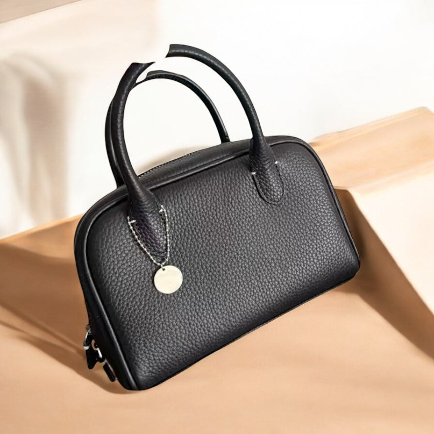 ✦FX✦ Versatile Genuine Boston Leather Handbag