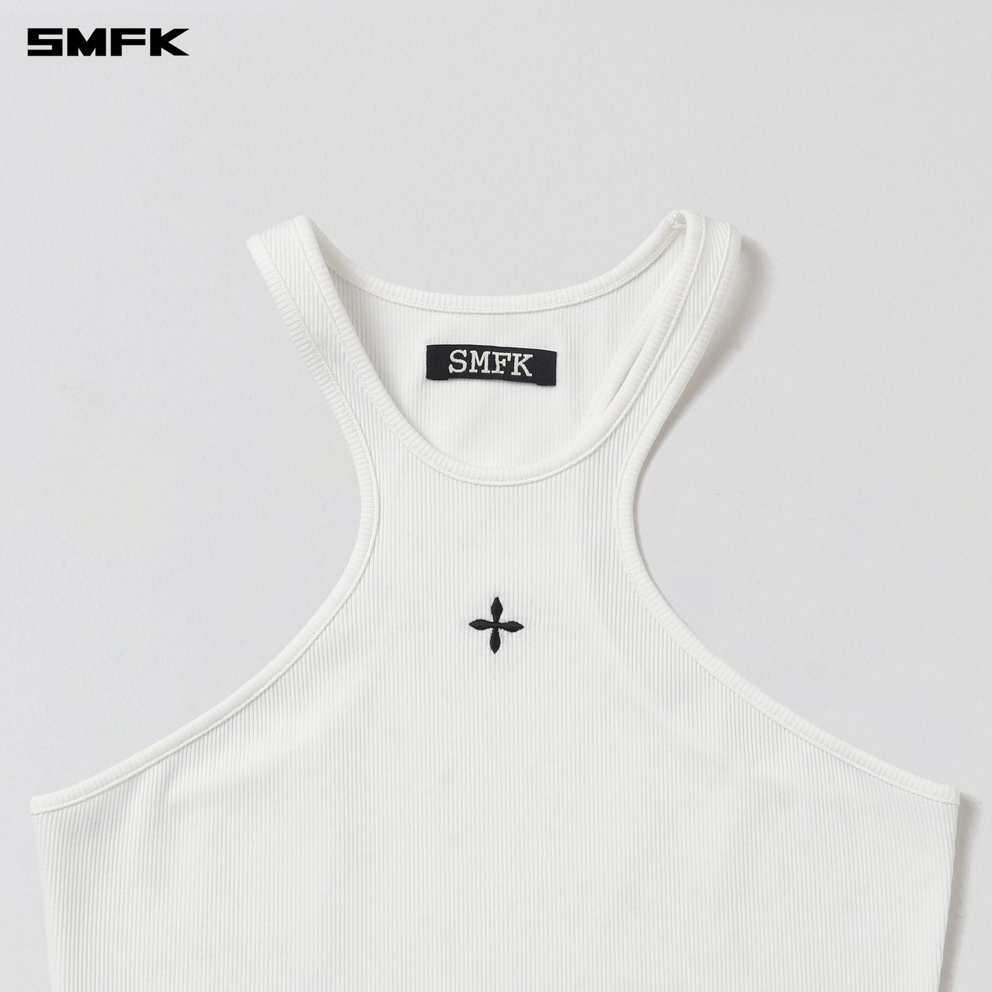 SMFK Poise X-Neck Tank / Cotton Cloud White
