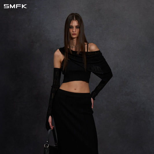 SMFK Myth Siren Cruise Knit Camisole Suit Lenzing Tencel+Silk+Cotton Wild Black