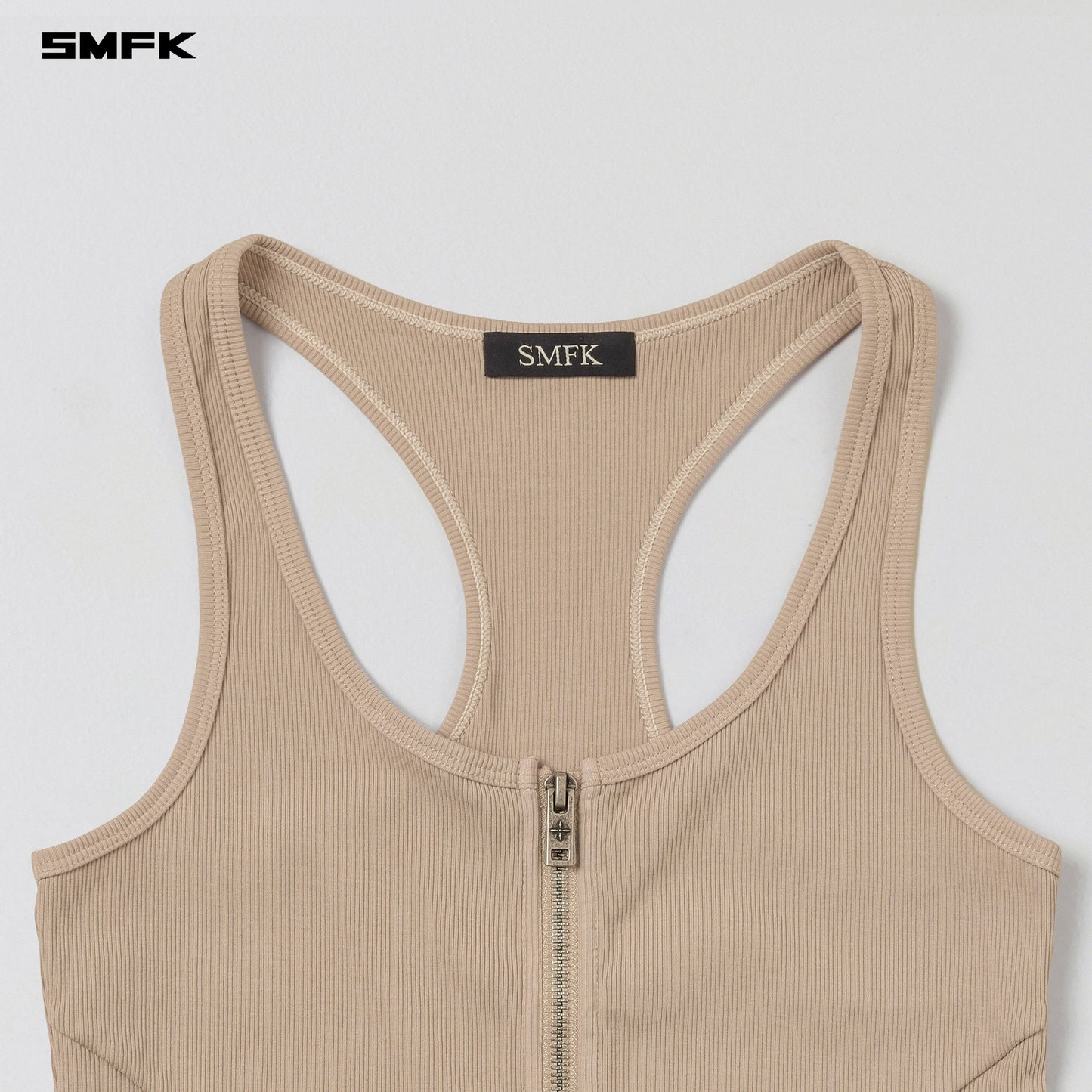 SMFK Vintage Nomadic Slim Zip Tank Long-Staple Cotton Fresh Skin