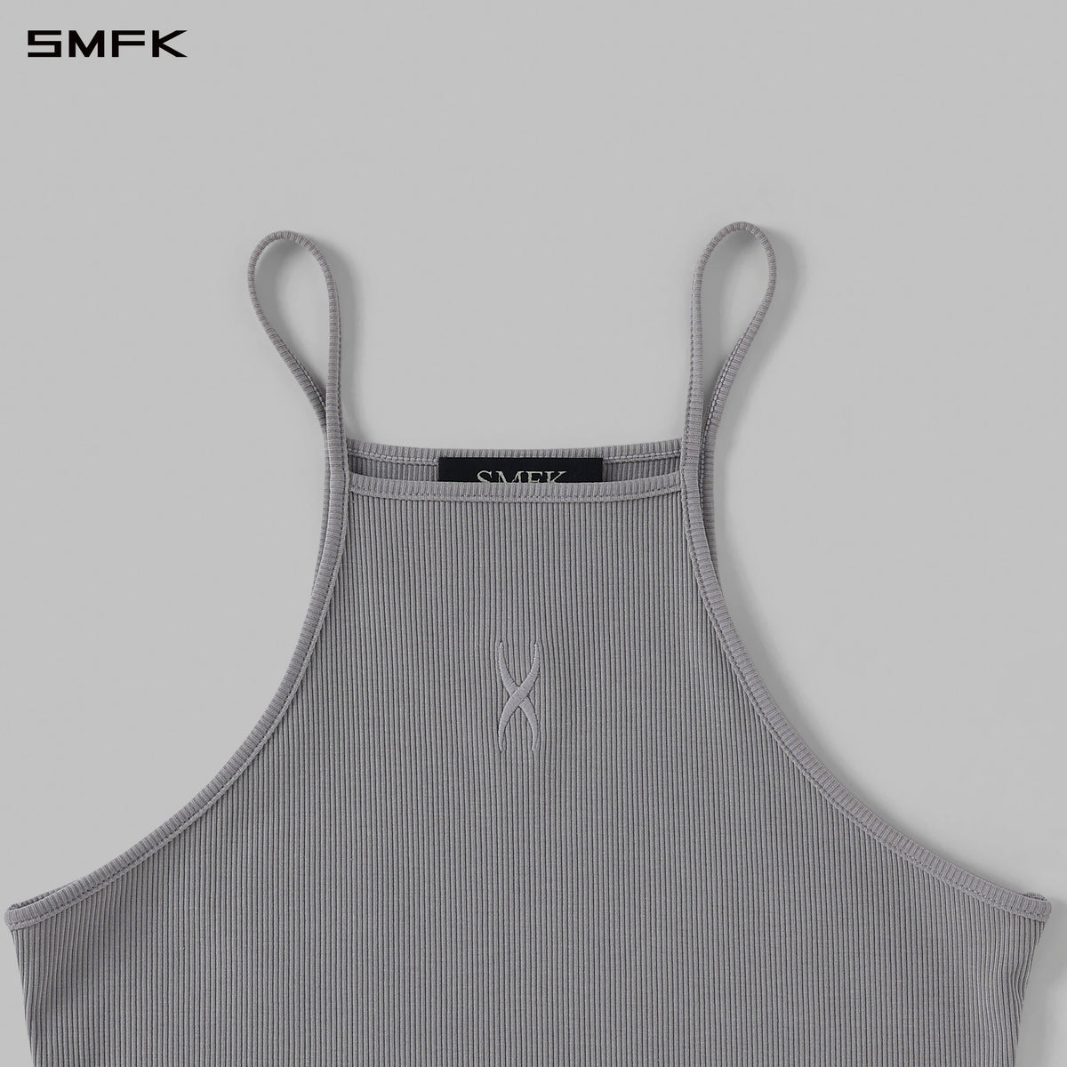SMFK Vintage Chinese Long Camisole Glacier Grey