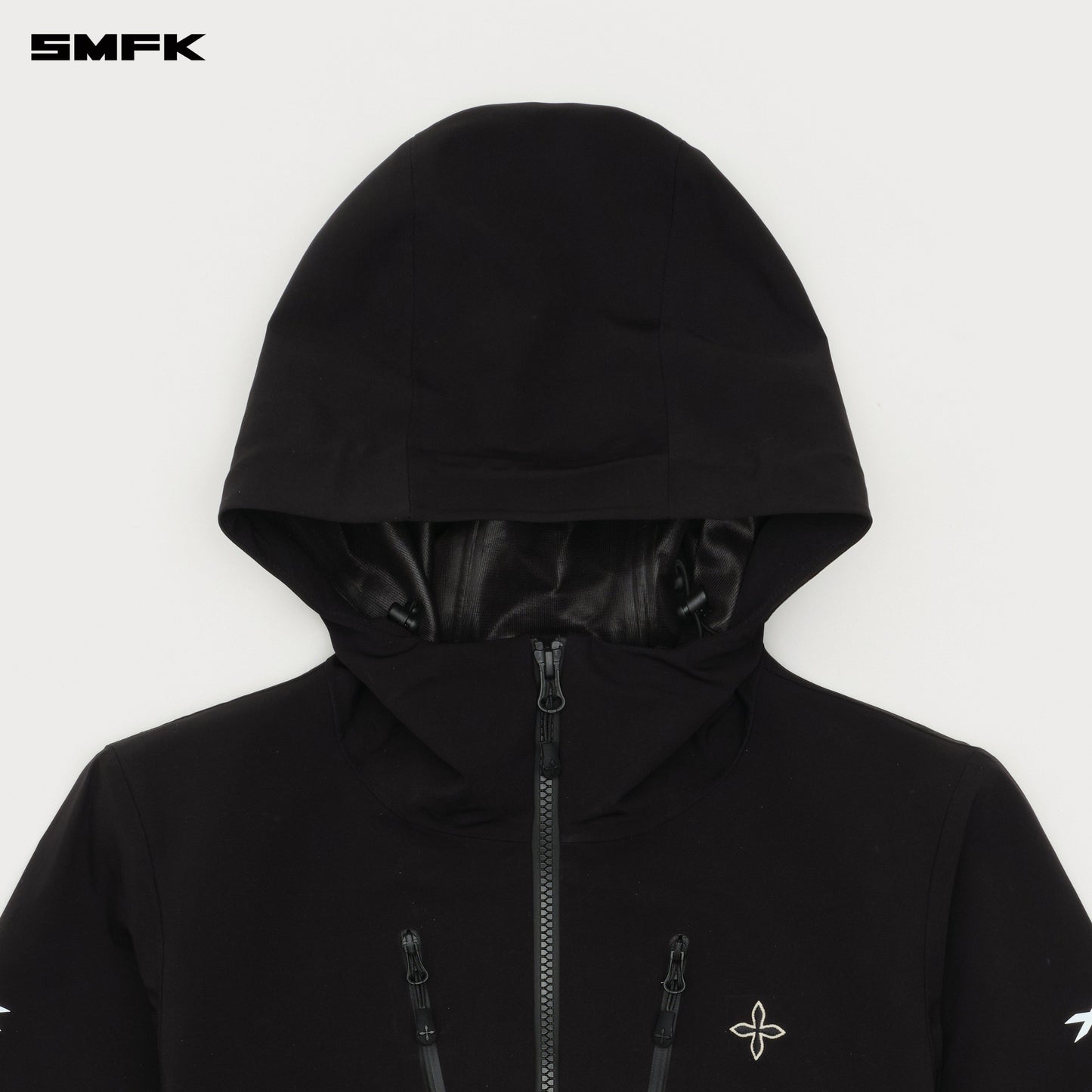 SMFK FUTURE Storm Outdoor Wind-Proof Functional Slim Hoodie Black
