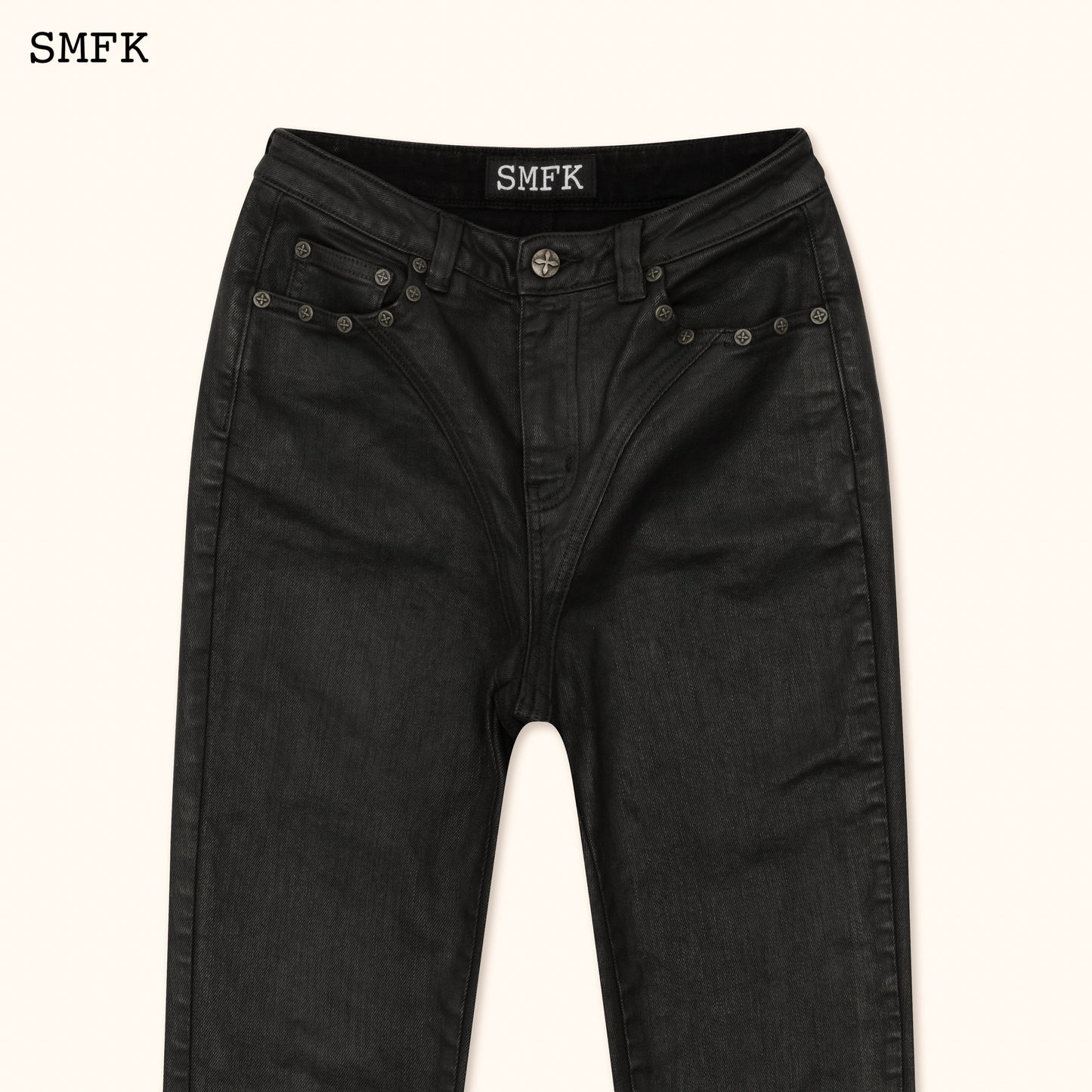 SMFK WildWorld Tarpan Waxed Jeans In Black