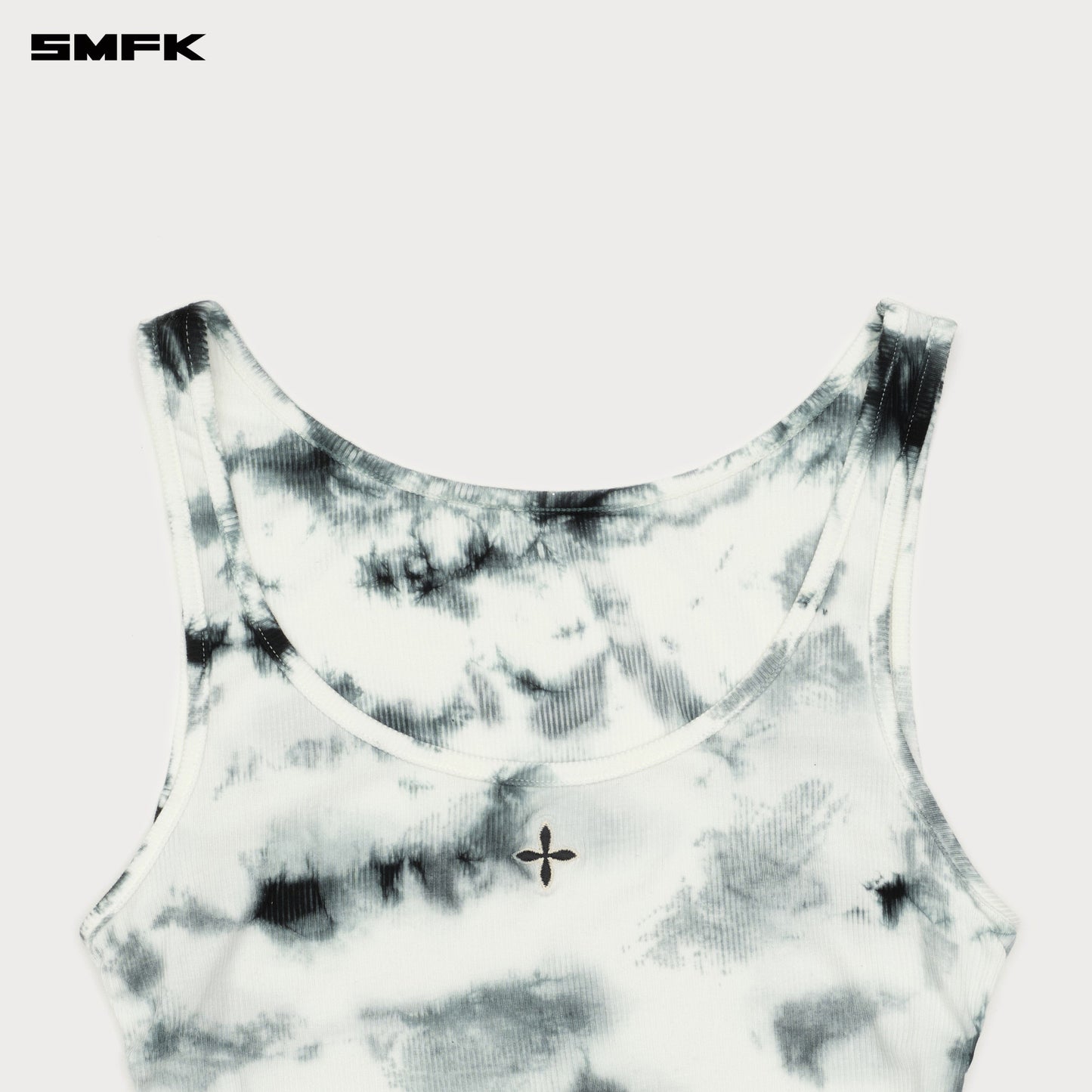 SMFK FUTURE Mirage Tie-dye Shutter Sports Vest Black And White
