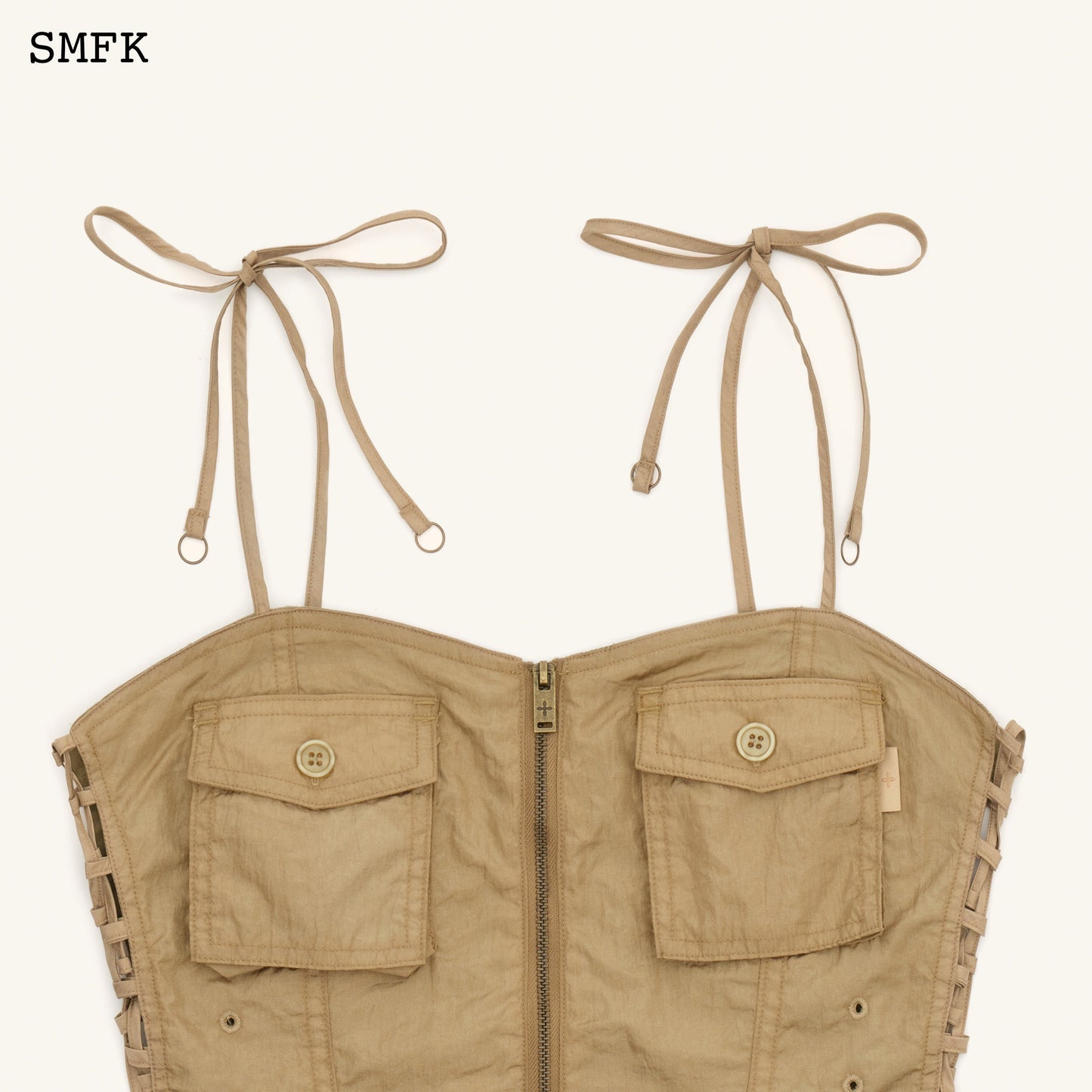 SMFK Ancient Myth Golden Snake Paratrooper Cropped Top