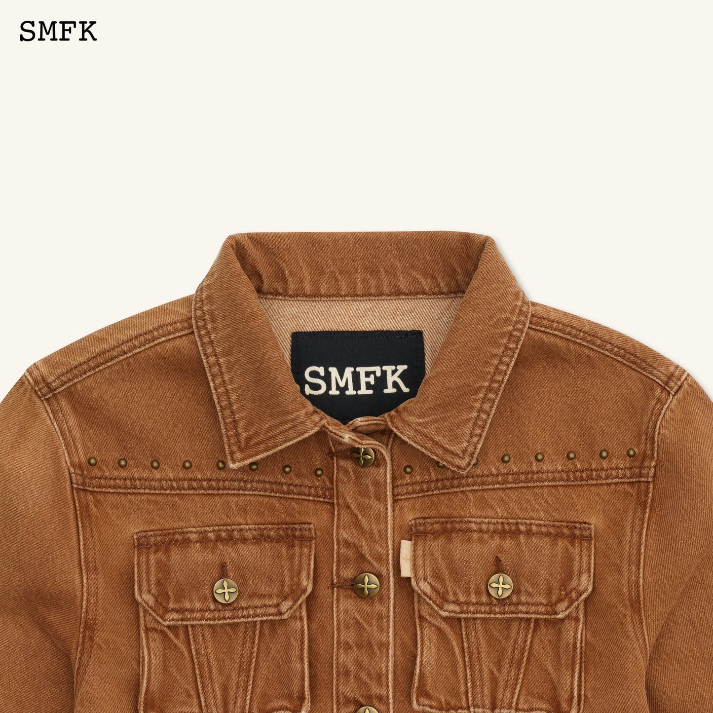 SMFK Ancient Myth Tarpan Hunting Short Jacket In Brown