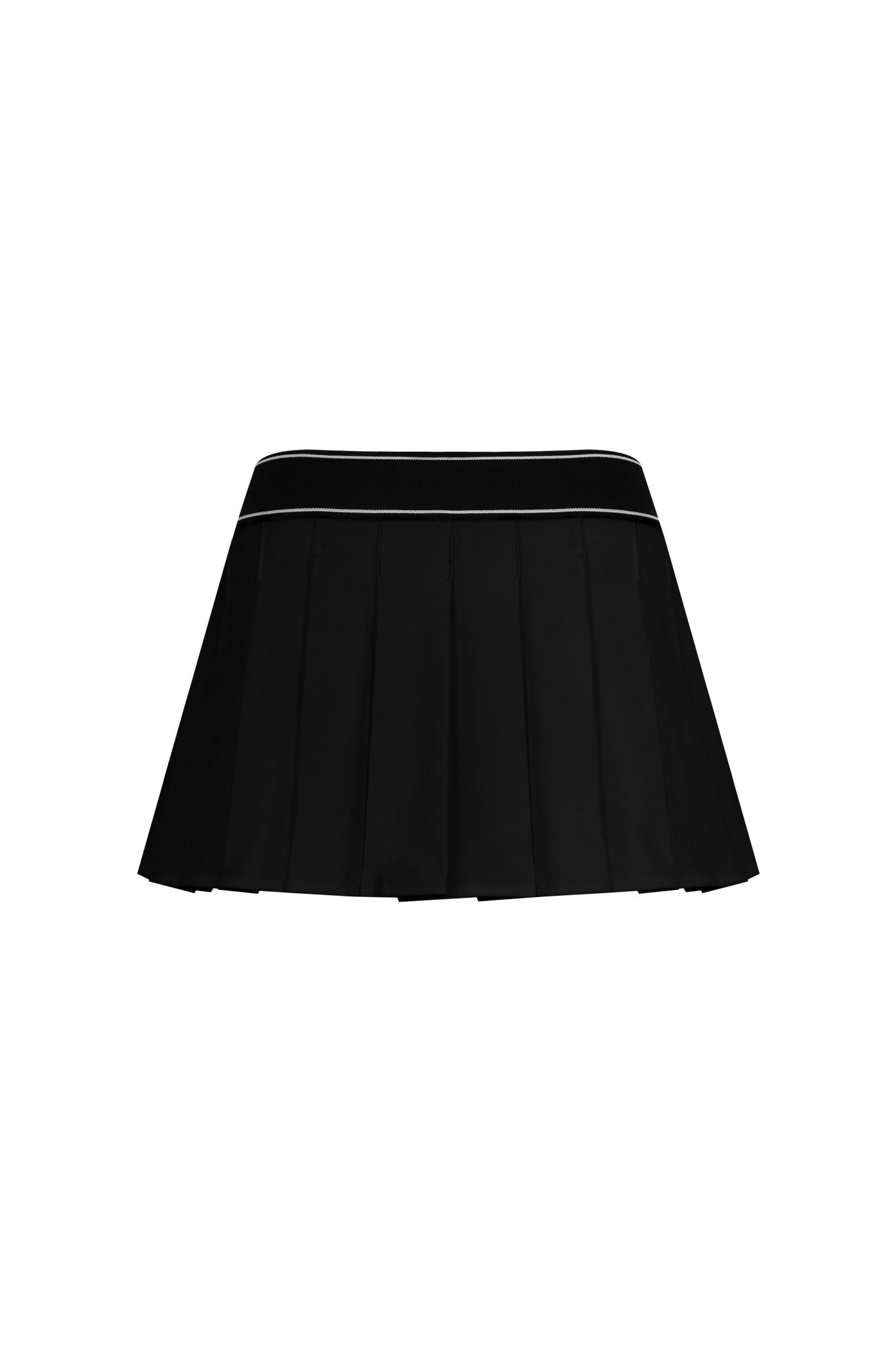 Ann Andelman Black Elastic Waist Pleated Skirt