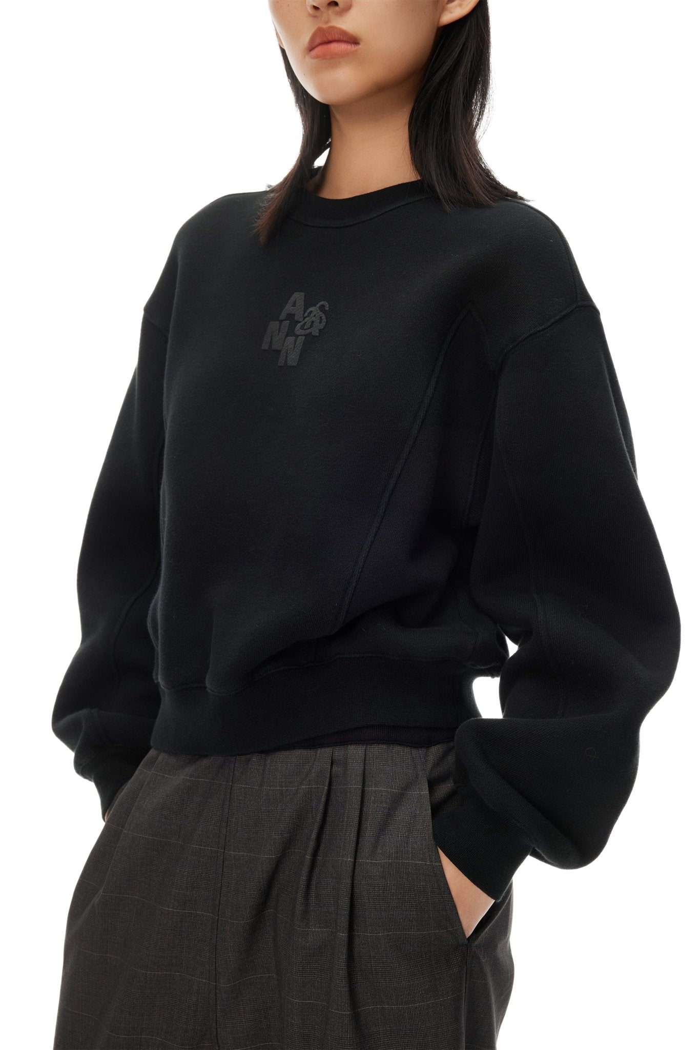 Ann Andelman Black Pullover Sweatshirt