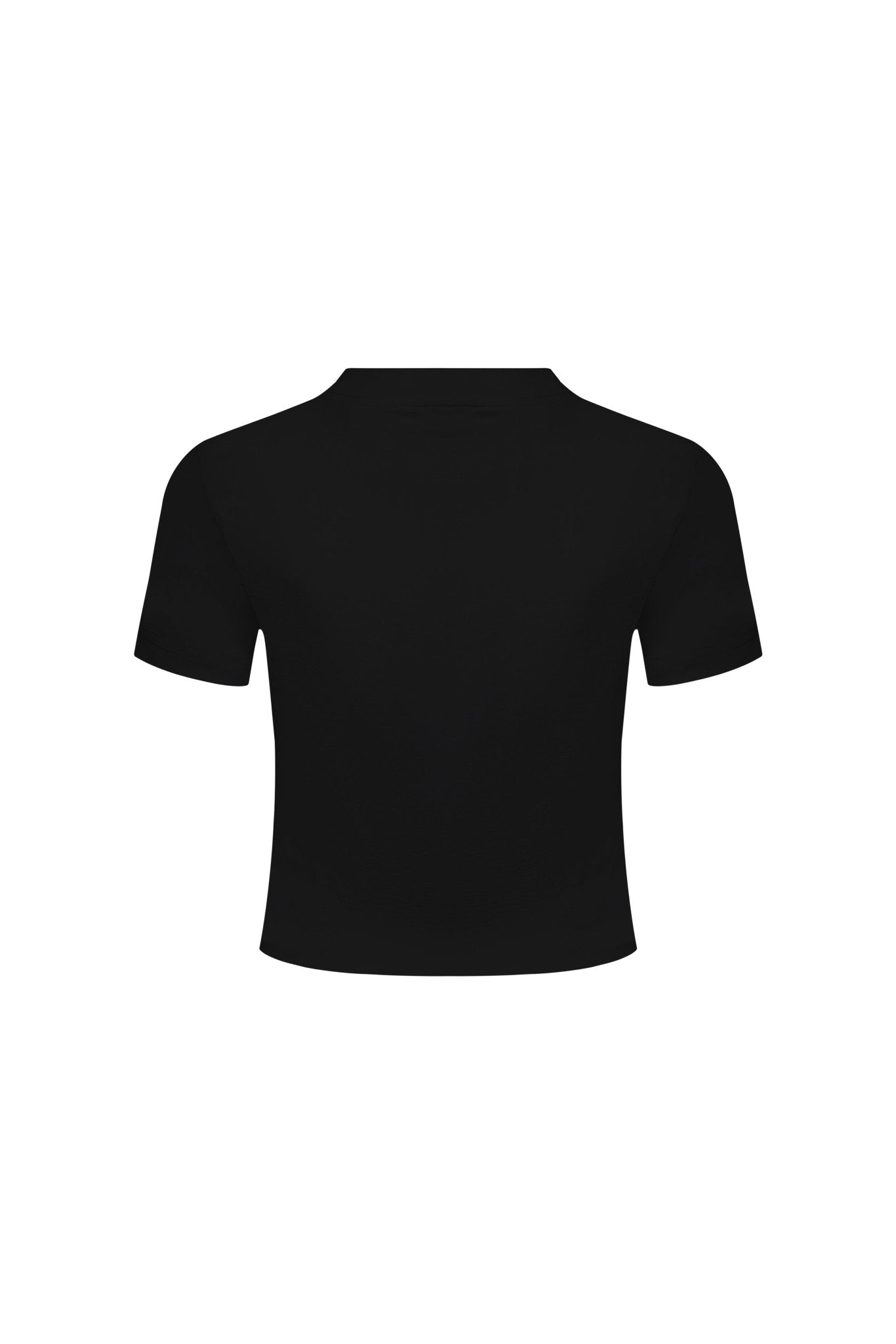 Ann Andelman Black Puppy Embroidered Cropped T-Shirt