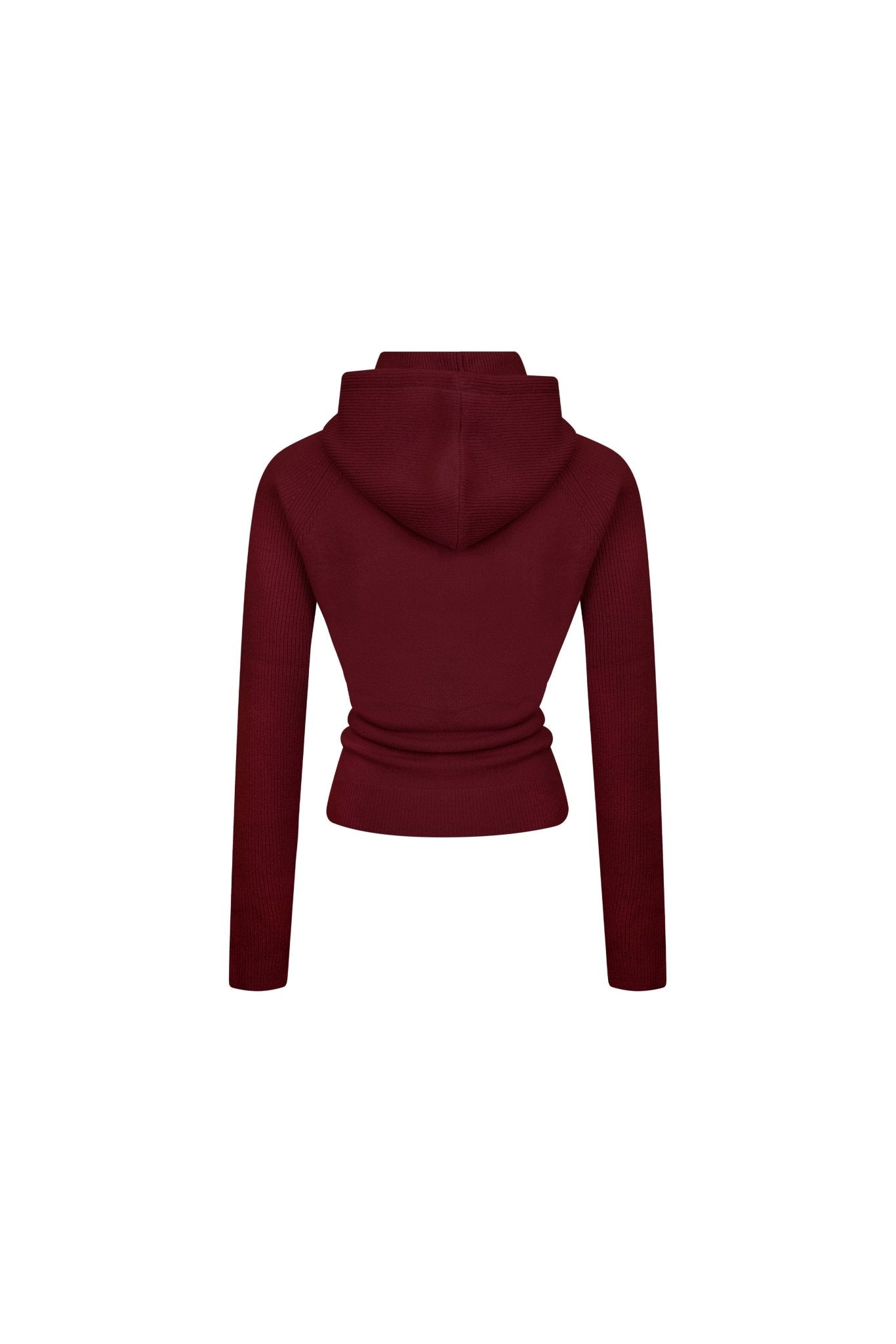 Ann Andelman Burgundy Wool Hooded Sweater