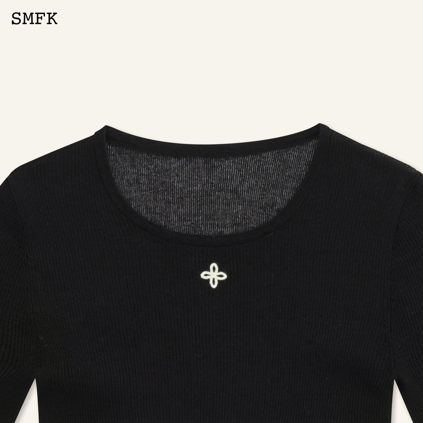 SMFK Compass Cross Classic Black Knitted Sweater