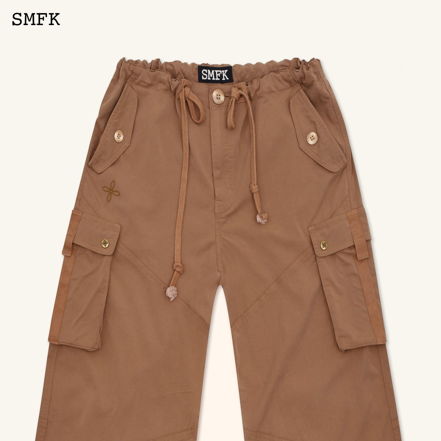 SMFK Compass Cross Retro Paratrooper Pants Khaki